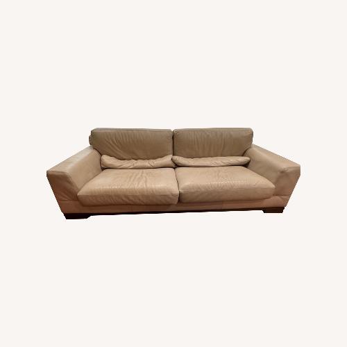 Used Natuzzi Beige Leather Sofa for sale on AptDeco