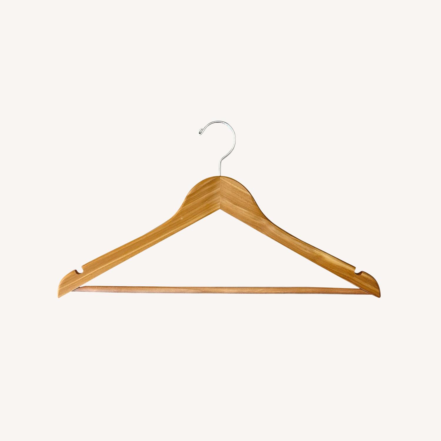 19 Assorted Cedar Clothing Hangers - image-6