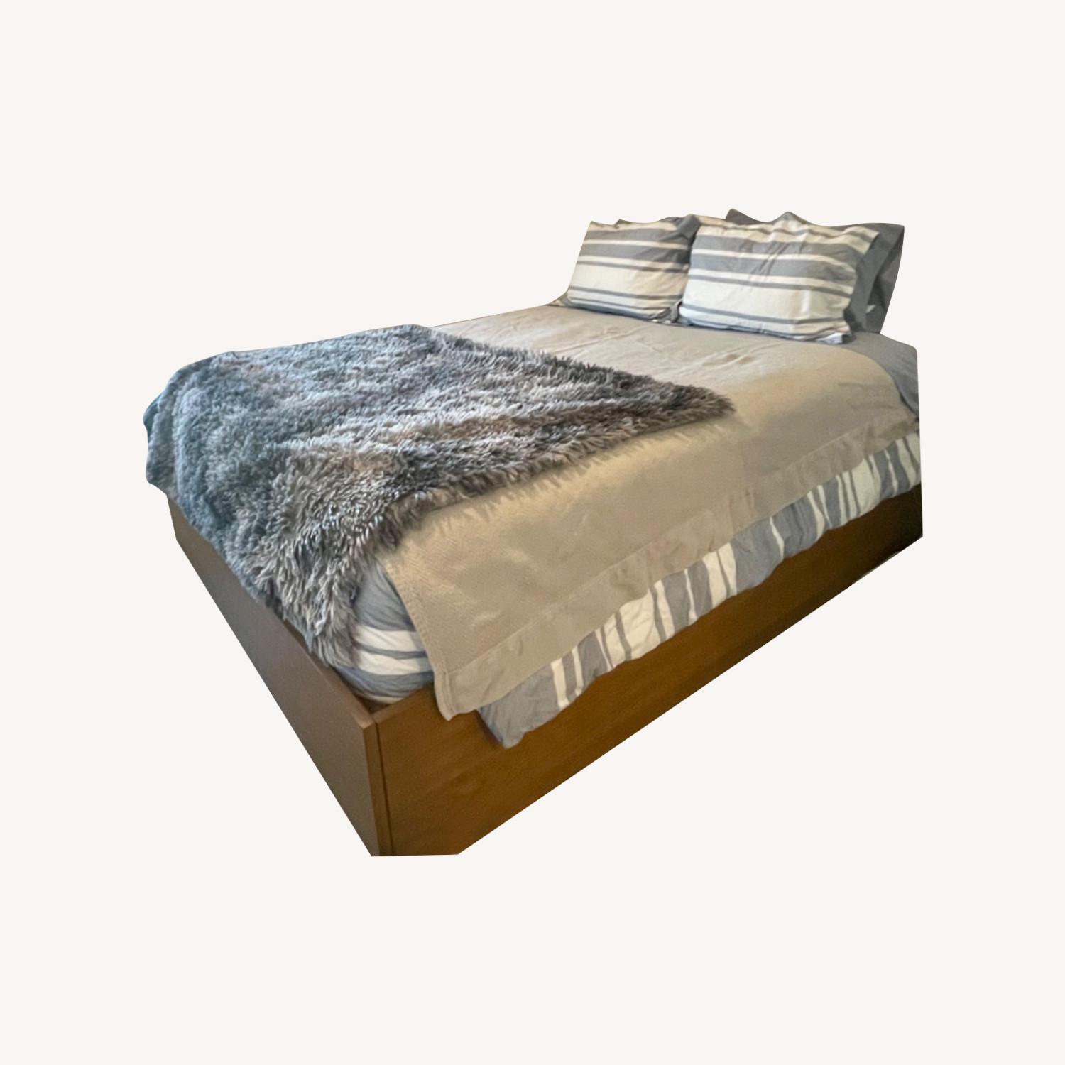 Crate & Barrel Queen Batten Storage Bed - image-0