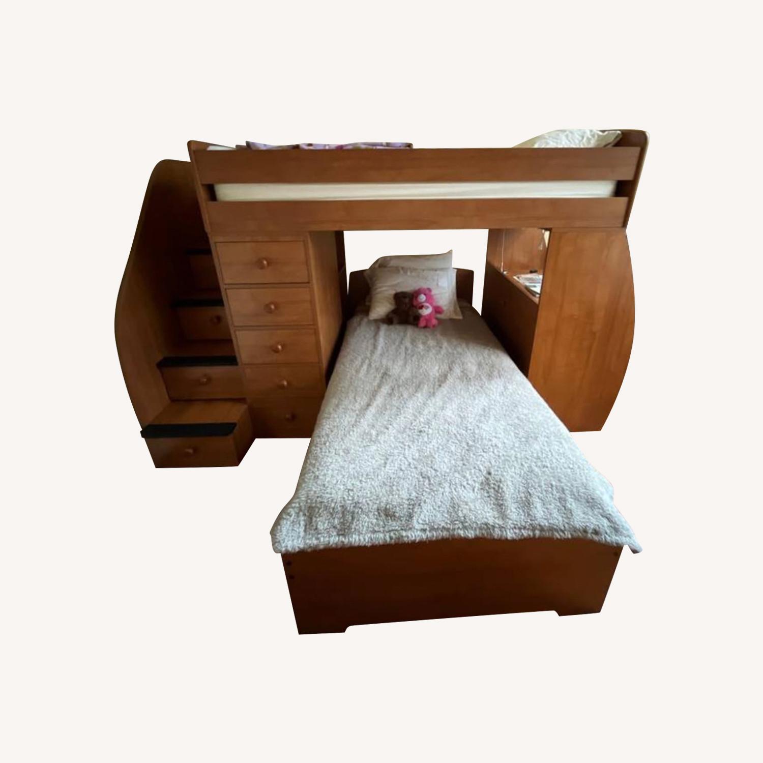 Space Saver Desk and Storage Bunk Bed (Twin) - AptDeco