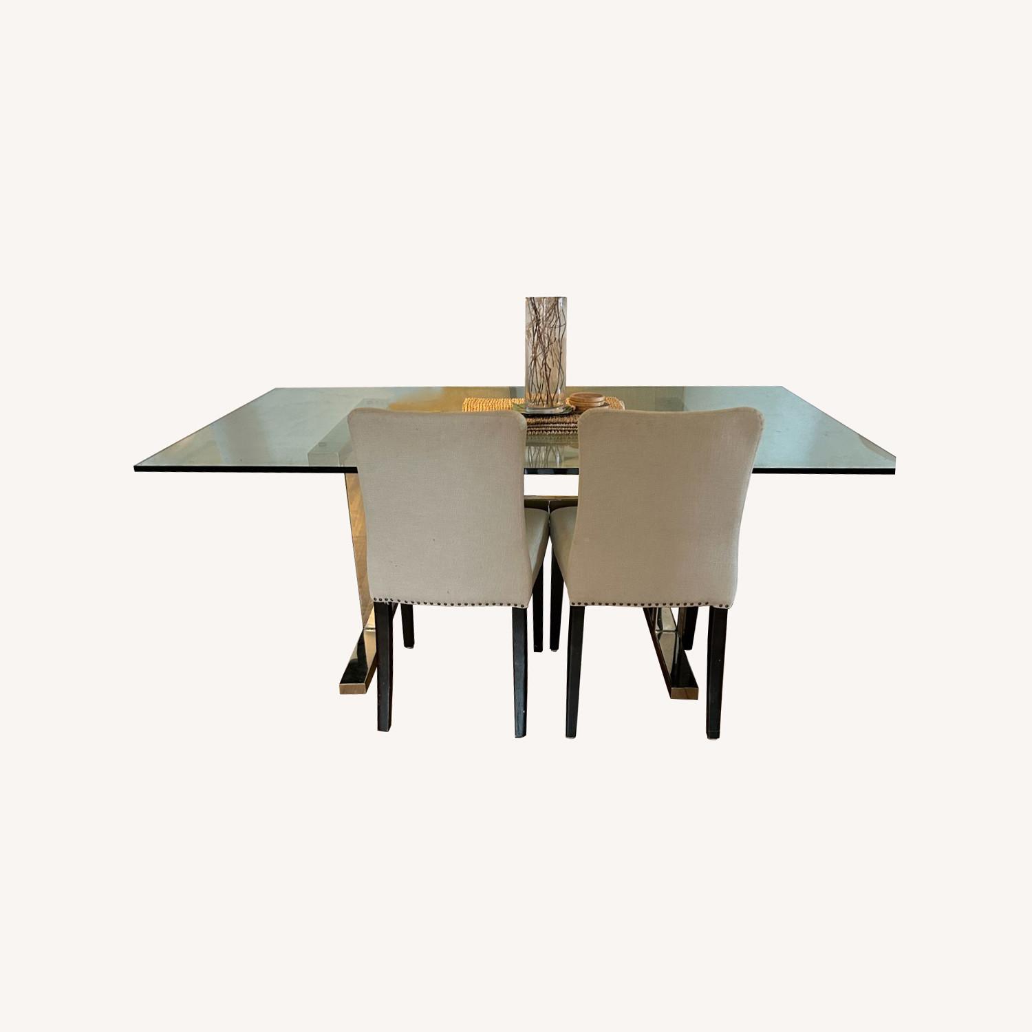 Williams Sonoma Mercer Glass Table "Top Only" - image-0