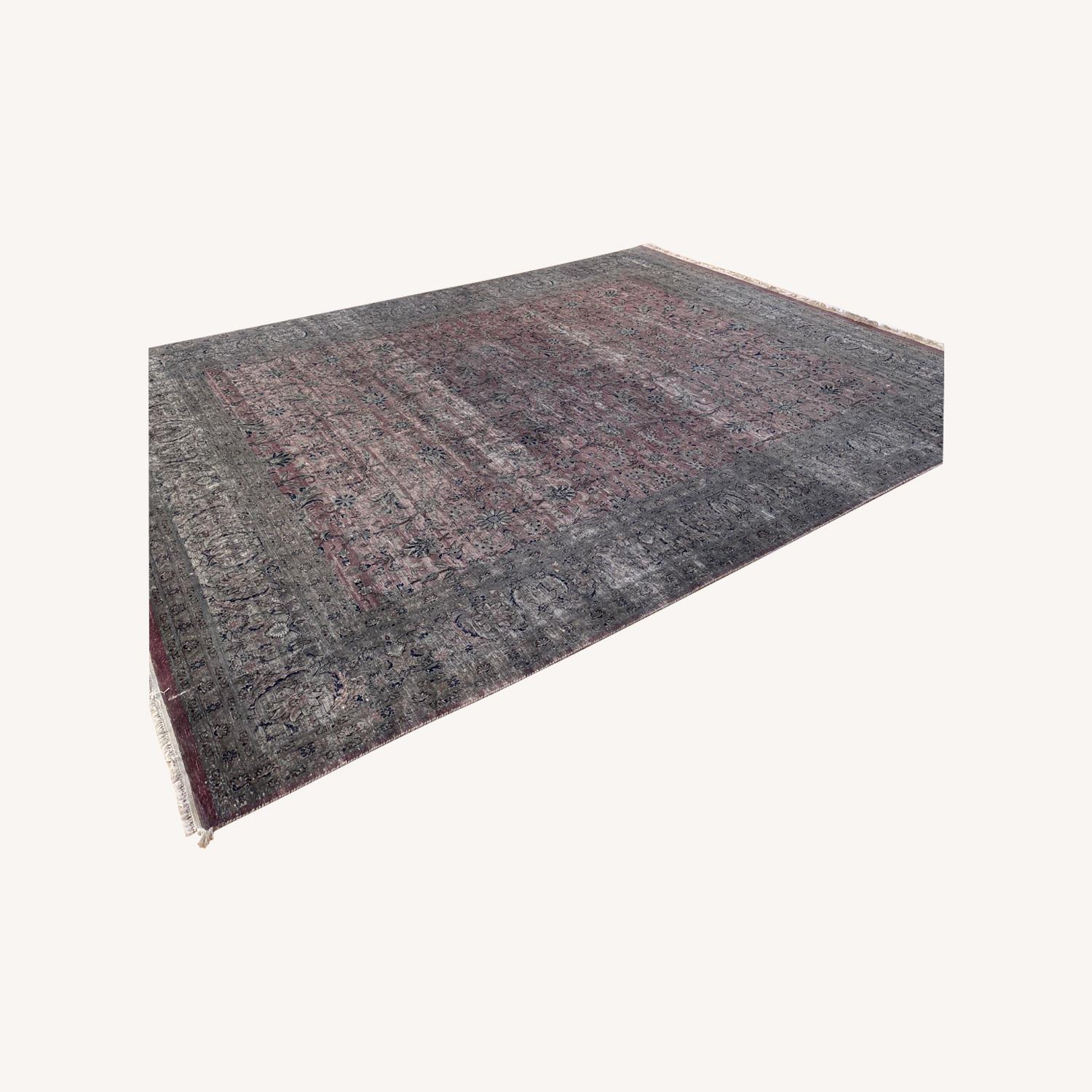Vintage Distressed Wool Area Rug - image-0