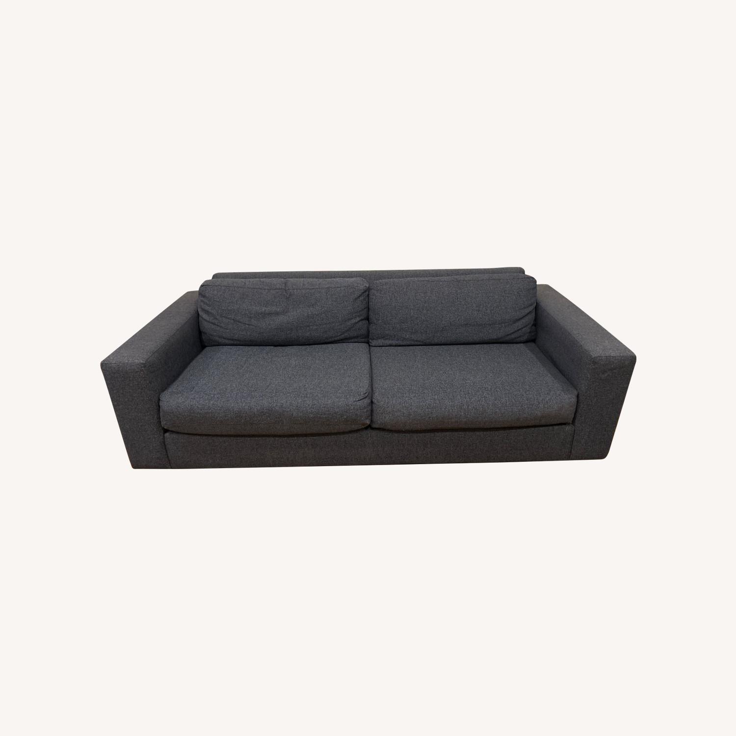 West Elm Urban Sofa in Blue Weave Fabric - image-0