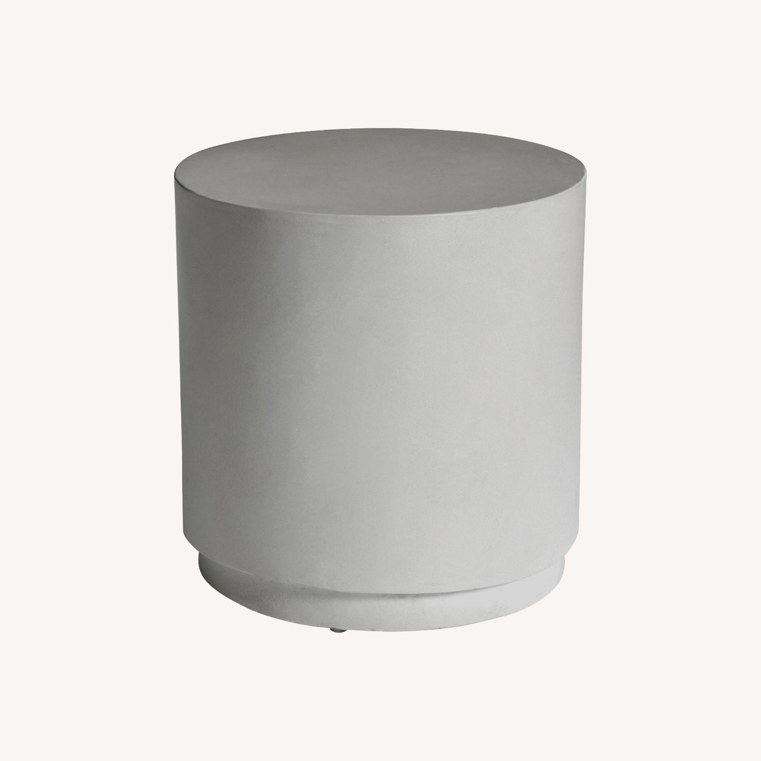 Pottery Barn Pomona Concrete Round Outdoor Side Table - image-0
