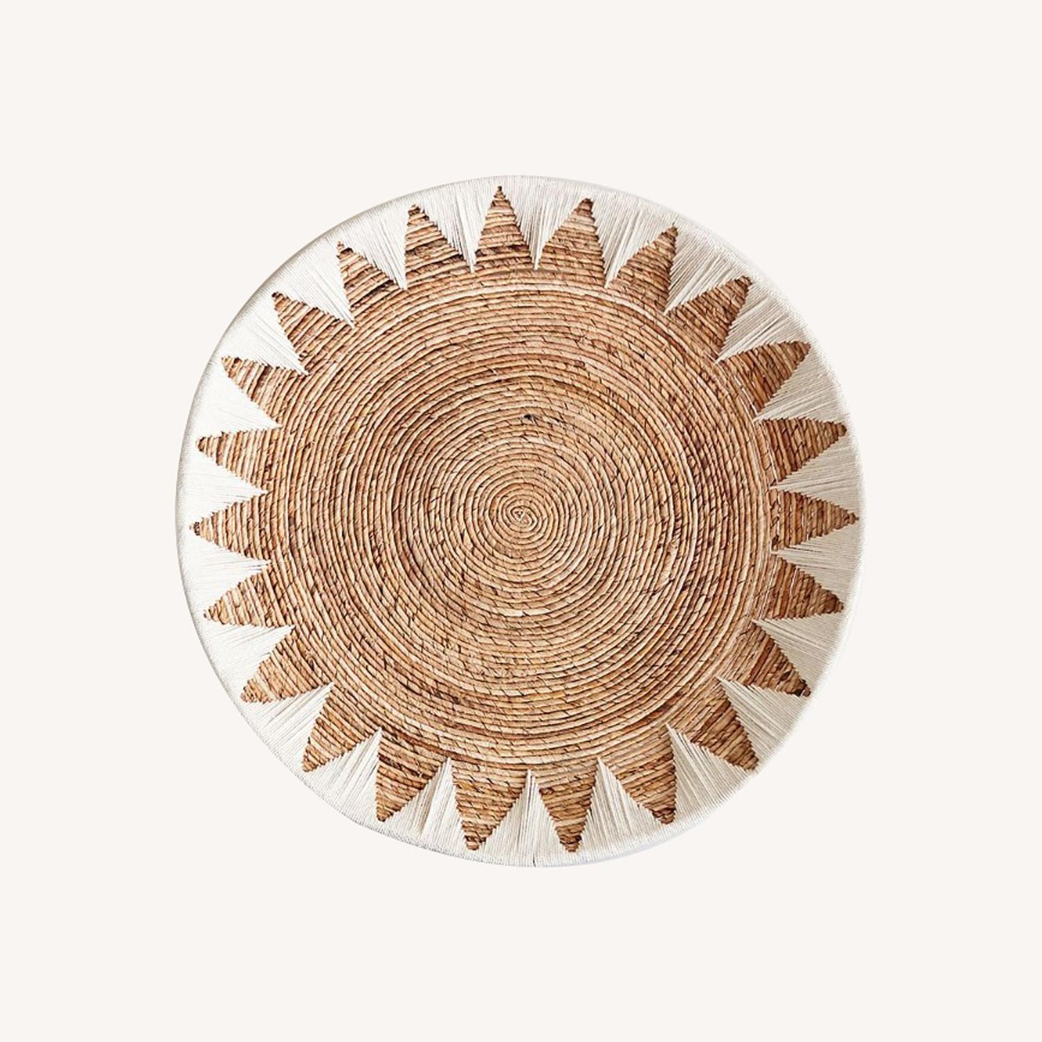 Pottery Barn Sunny Handwoven Basket Wall Art - image-0