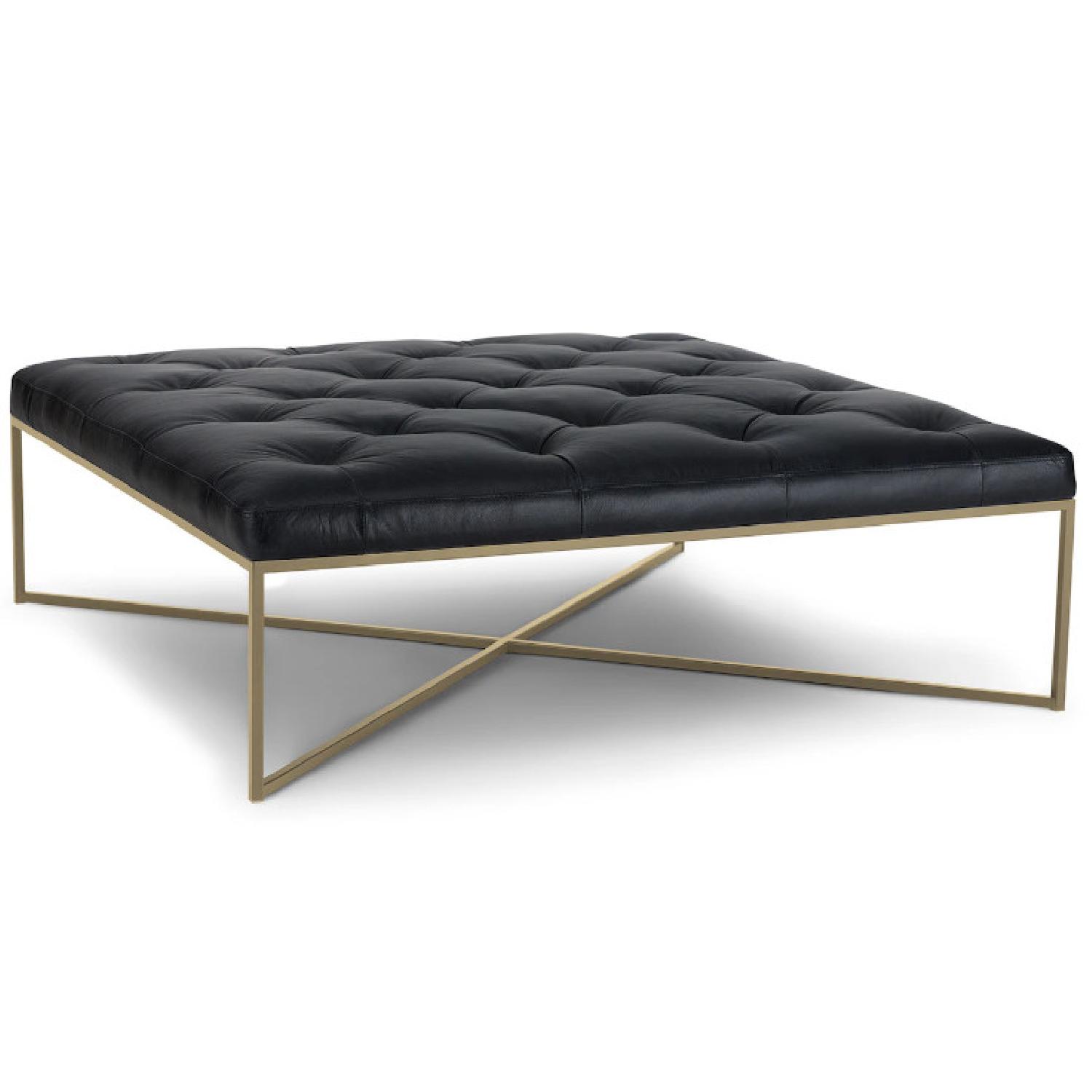Article Charme Black Leather Ottoman - image-4
