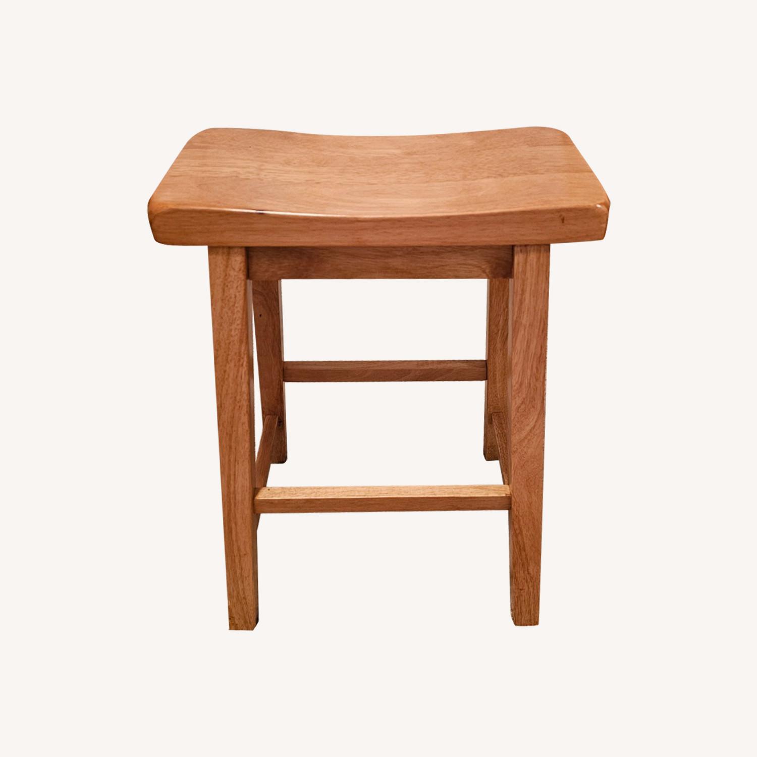 Solid Rubberwood Bar Dinner Table Stool Seat Chair - image-0