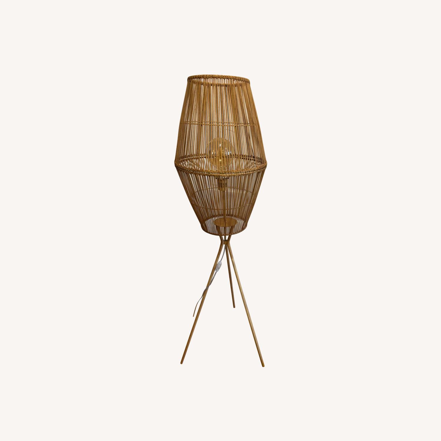 Target Threshold Rattan Natural Tripod Floor Lamp - image-0