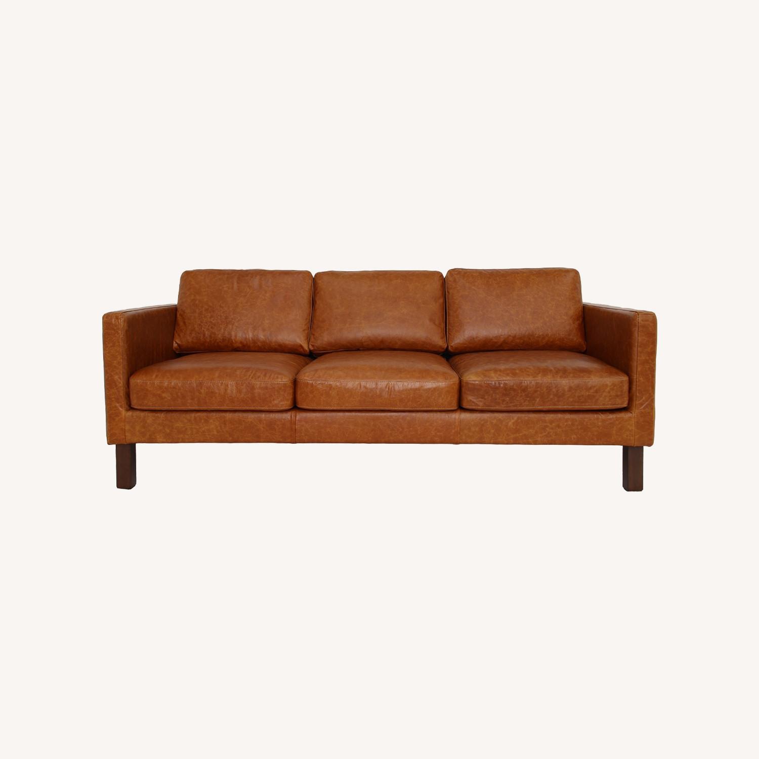 Granada Leather Sofa Waxy Cognac - image-0
