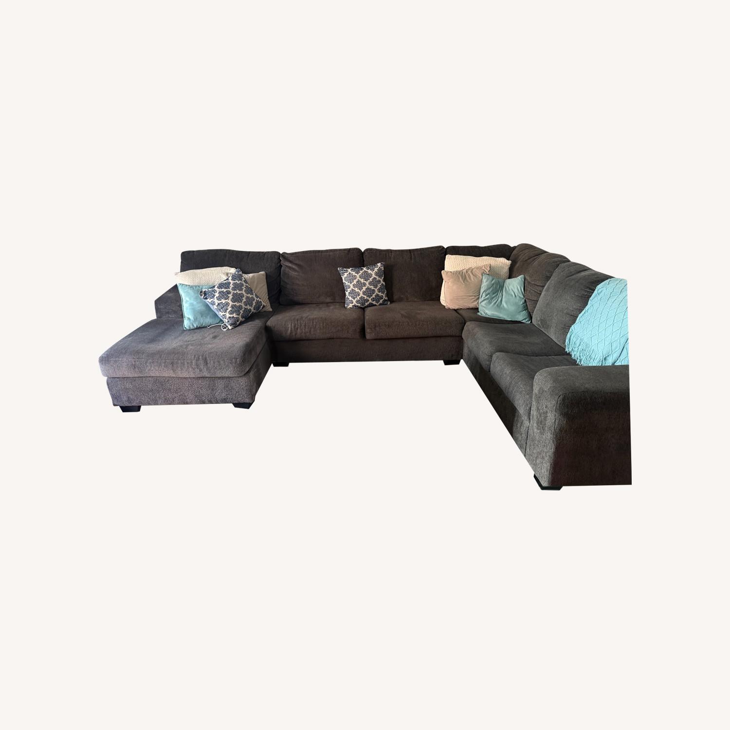 Ashley Furniture Smoke Grey Sectional - image-0