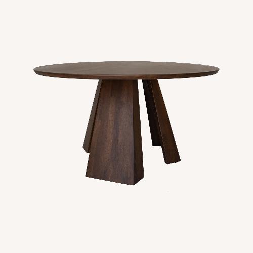 Used Parker Round Walnut Dining Table for sale on AptDeco