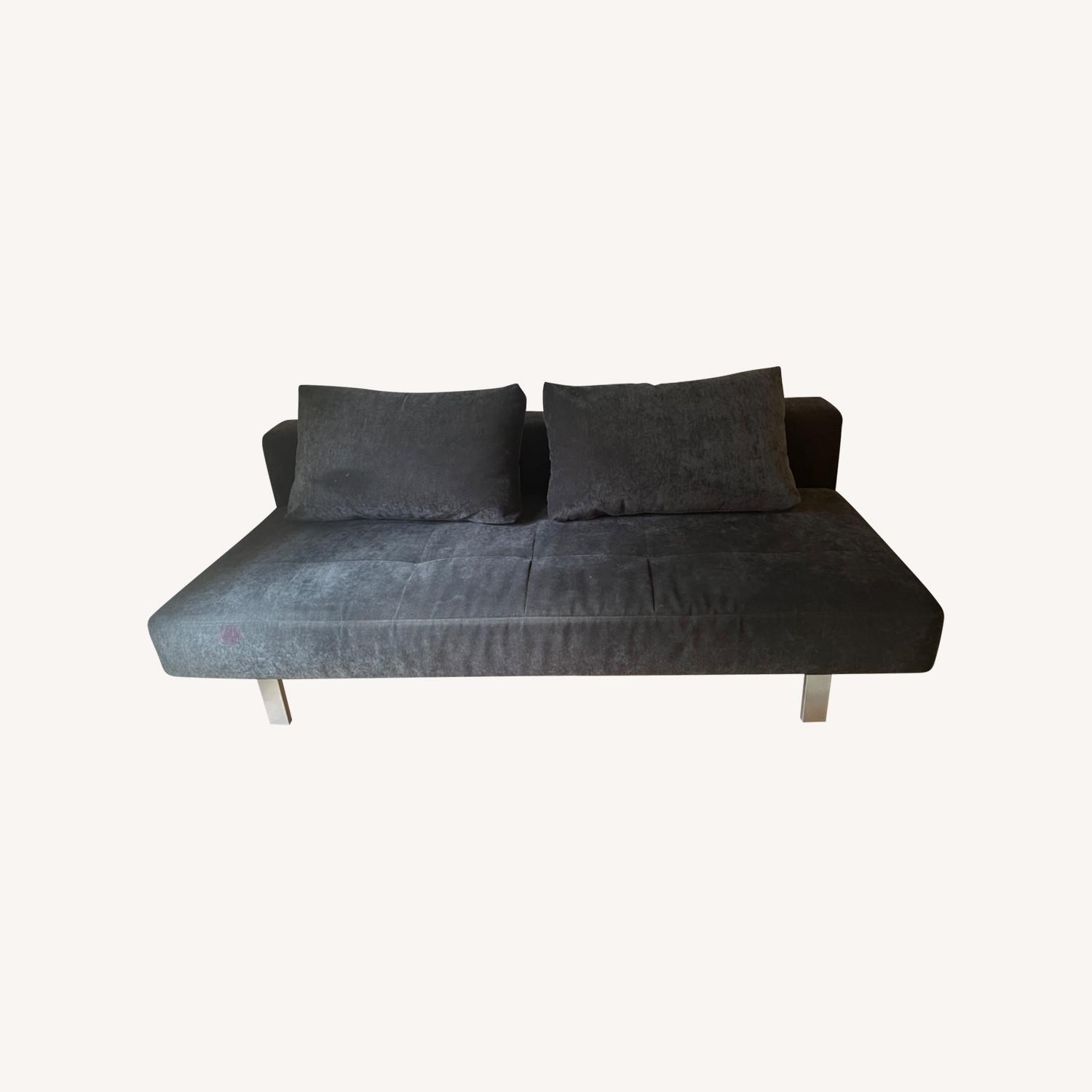 Black Convertible Sofa Bed - image-0