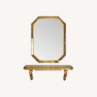 Vintage Mid-Century Mirror and Hanging Console