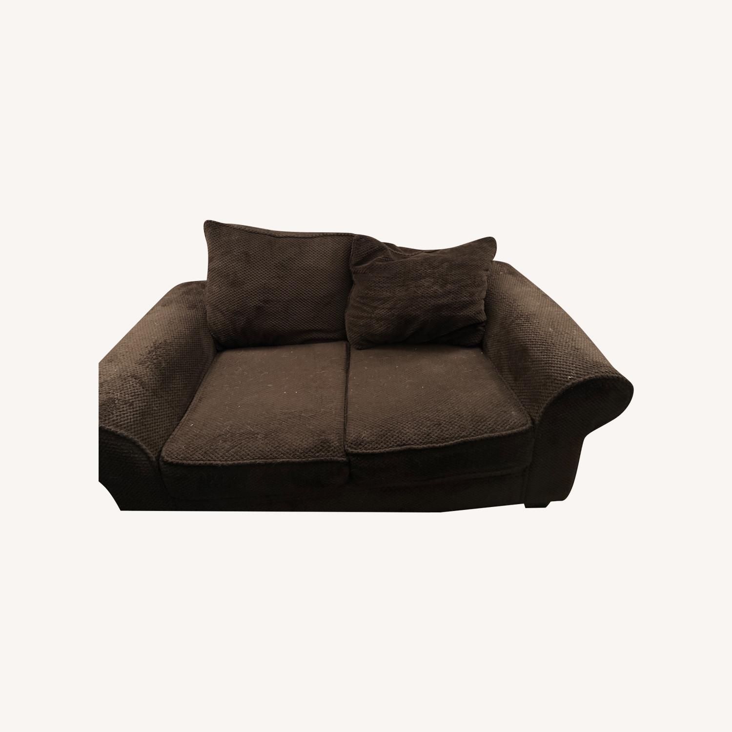 Art Van Plush Loveseat - image-0