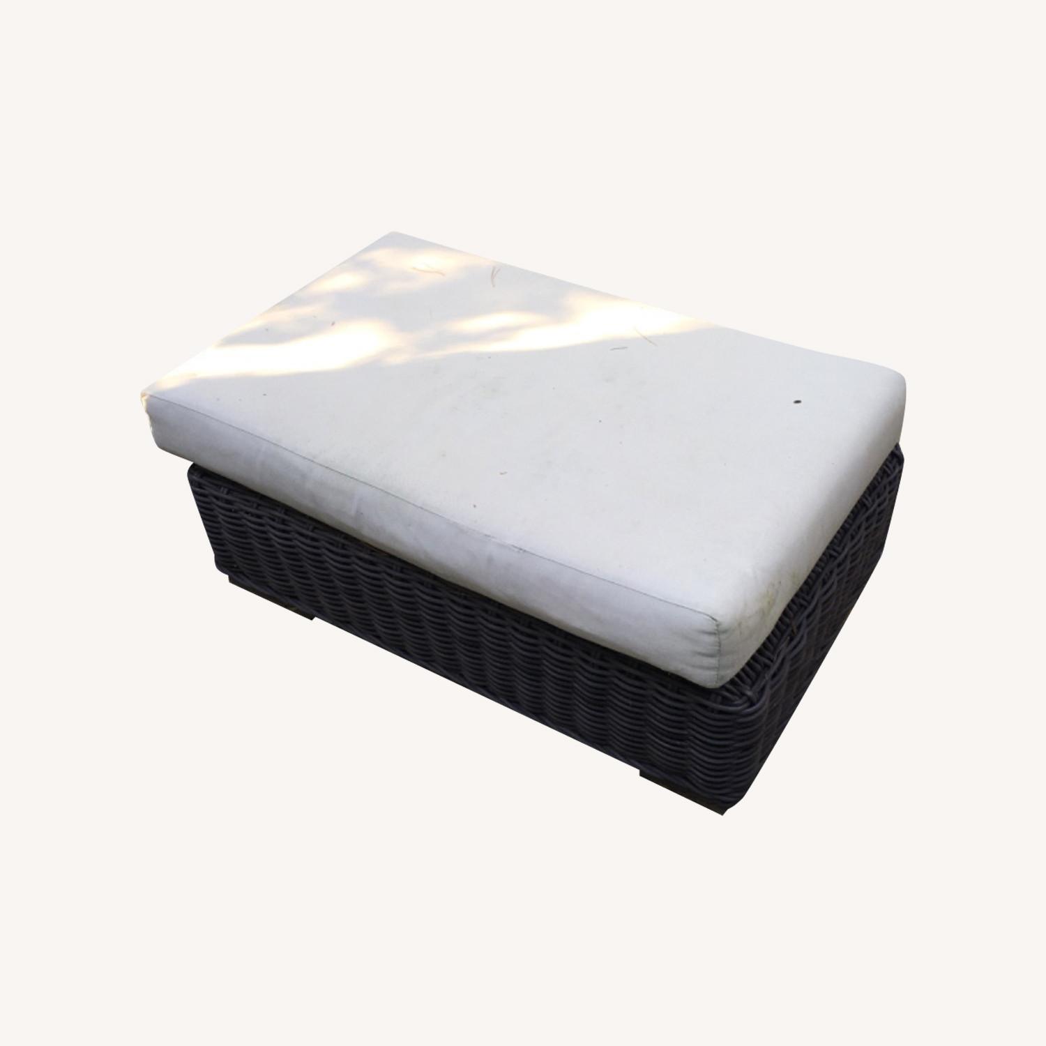 Restoration Hardware Patio Ottoman - image-0