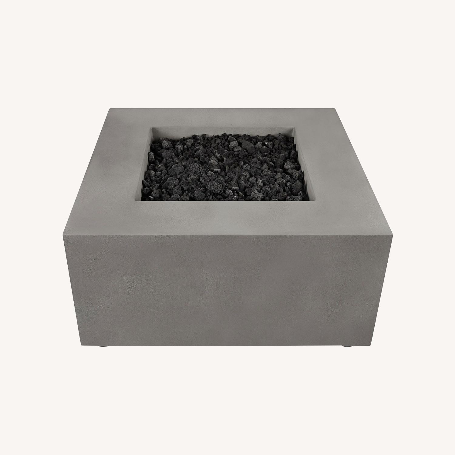 West Elm Square 40" Outdoor Concrete Fire Table - image-0