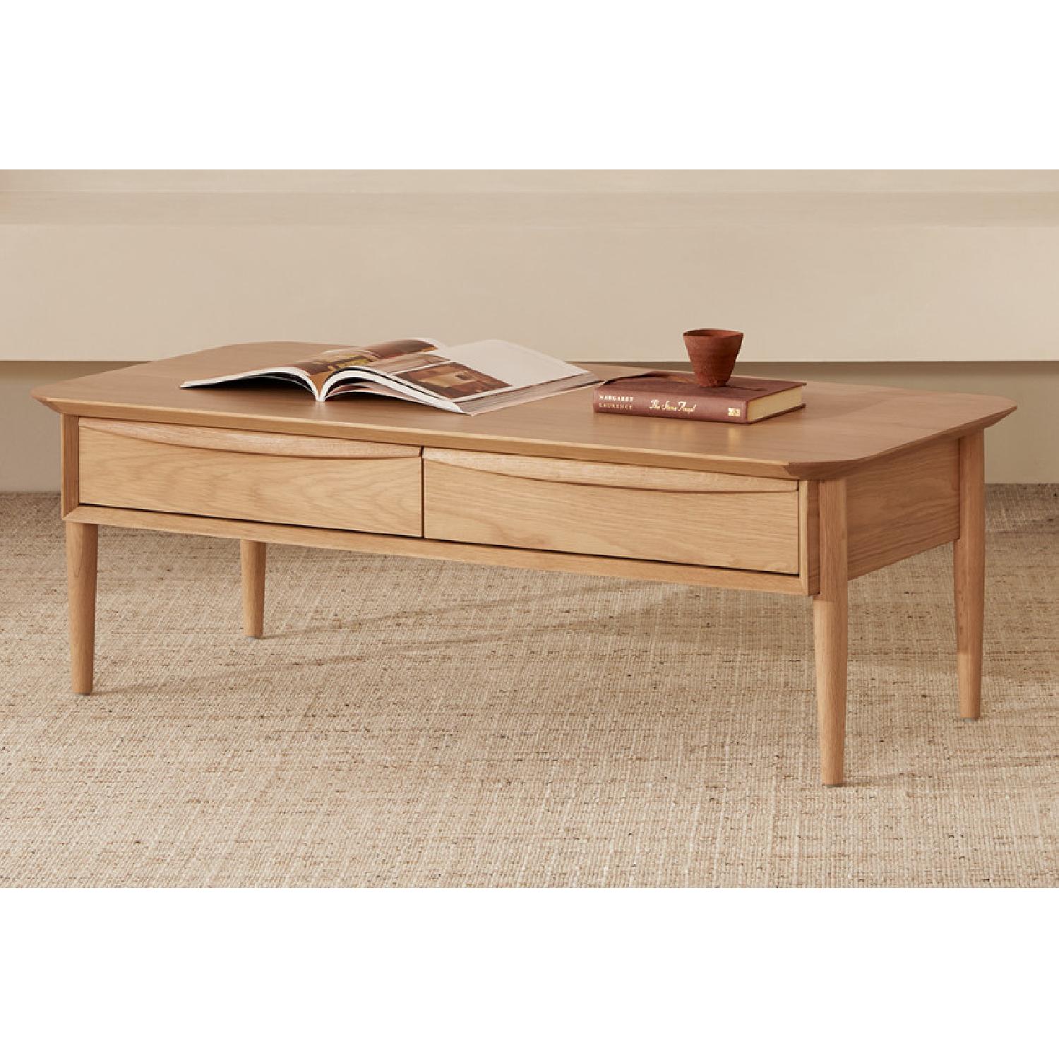Article Lenia White Oak Storage Coffee Table - image-3