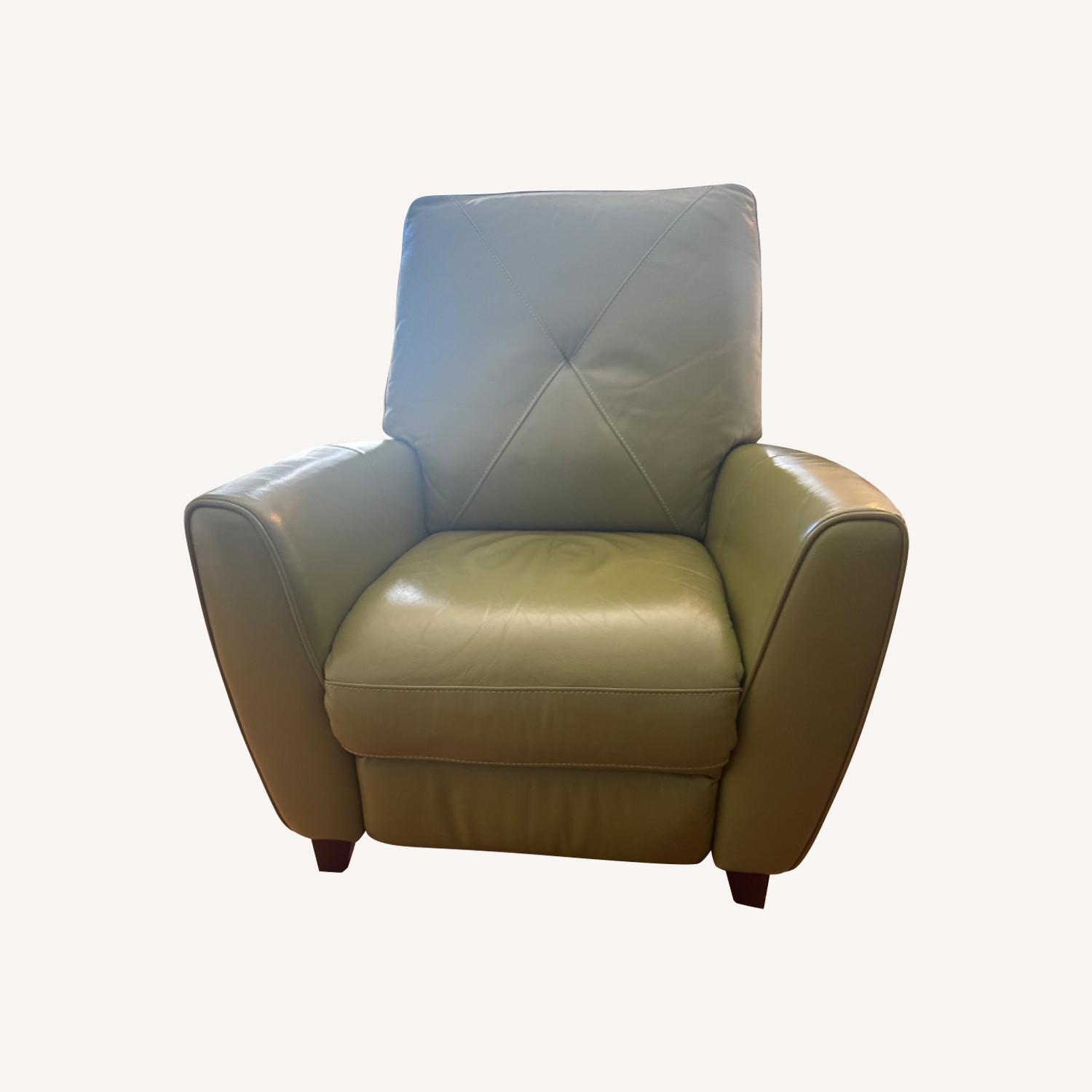 Macy's Tufted Leather Recliner - image-0