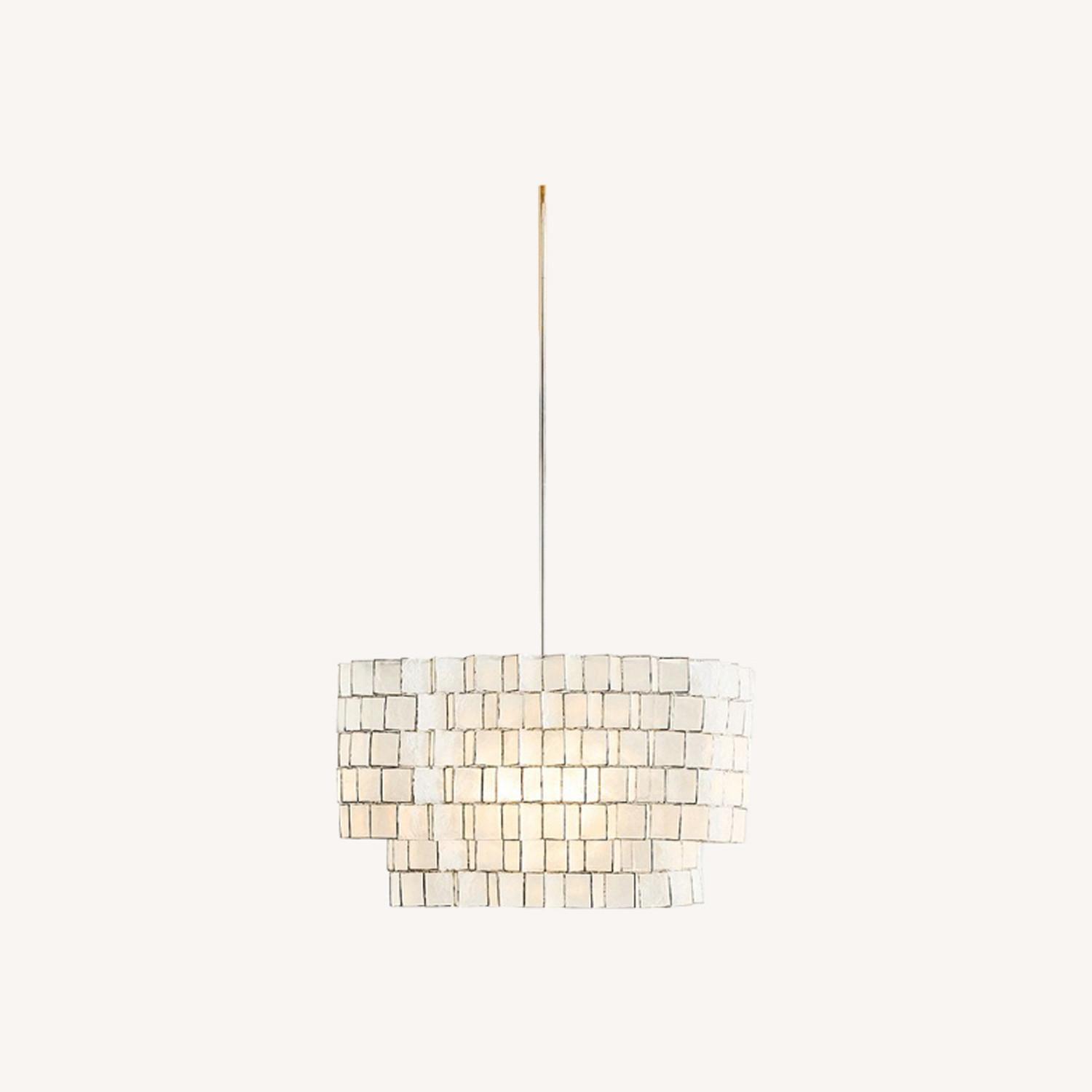 West Elm Capiz Zigzag Chandelier (24") - image-0