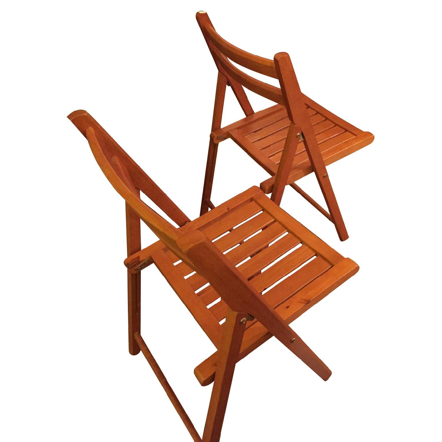 Assembled Wooden Folding Chairs AptDeco