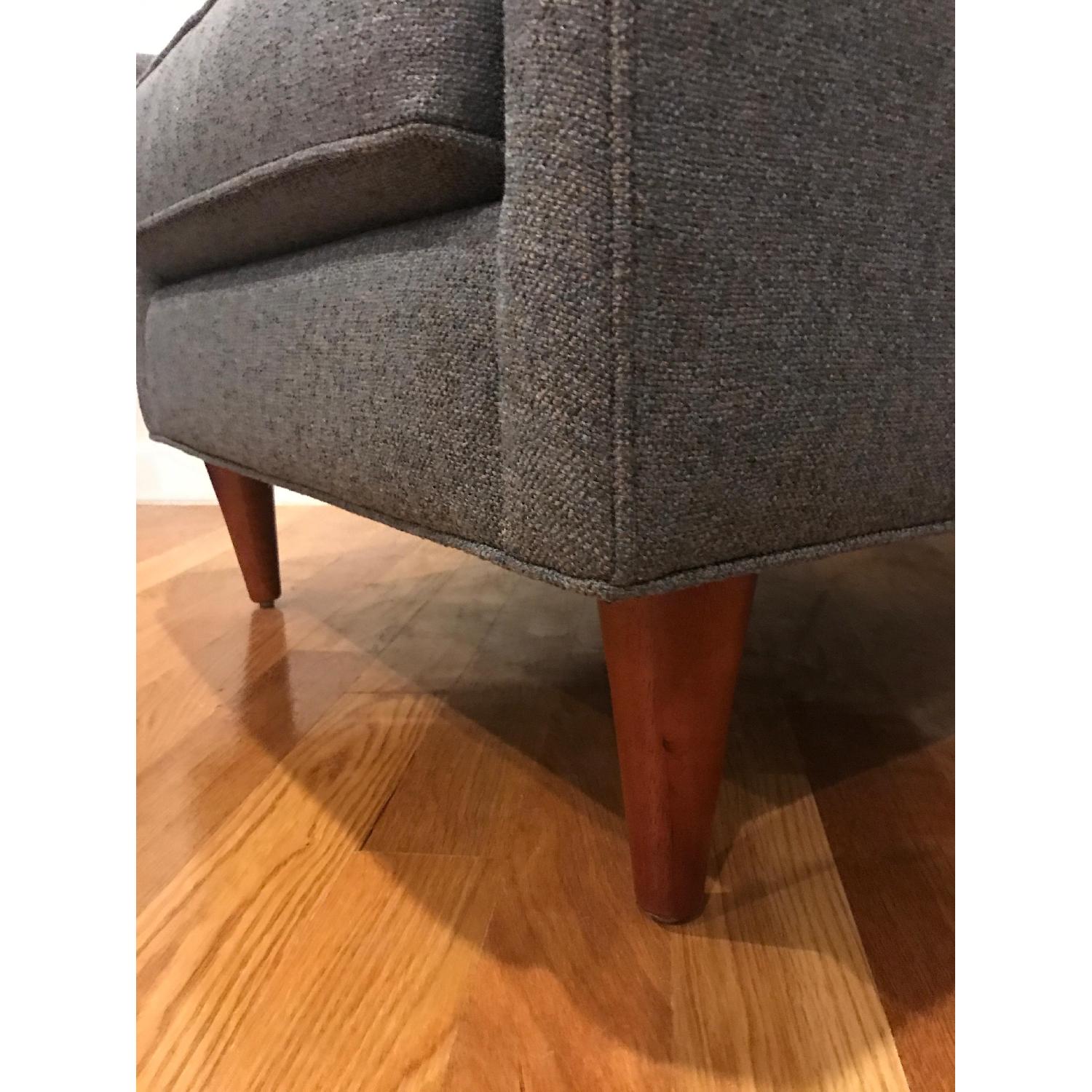 Maxwell Blake Mid Century Modern Upholstered Chair & Ottoman - image-1