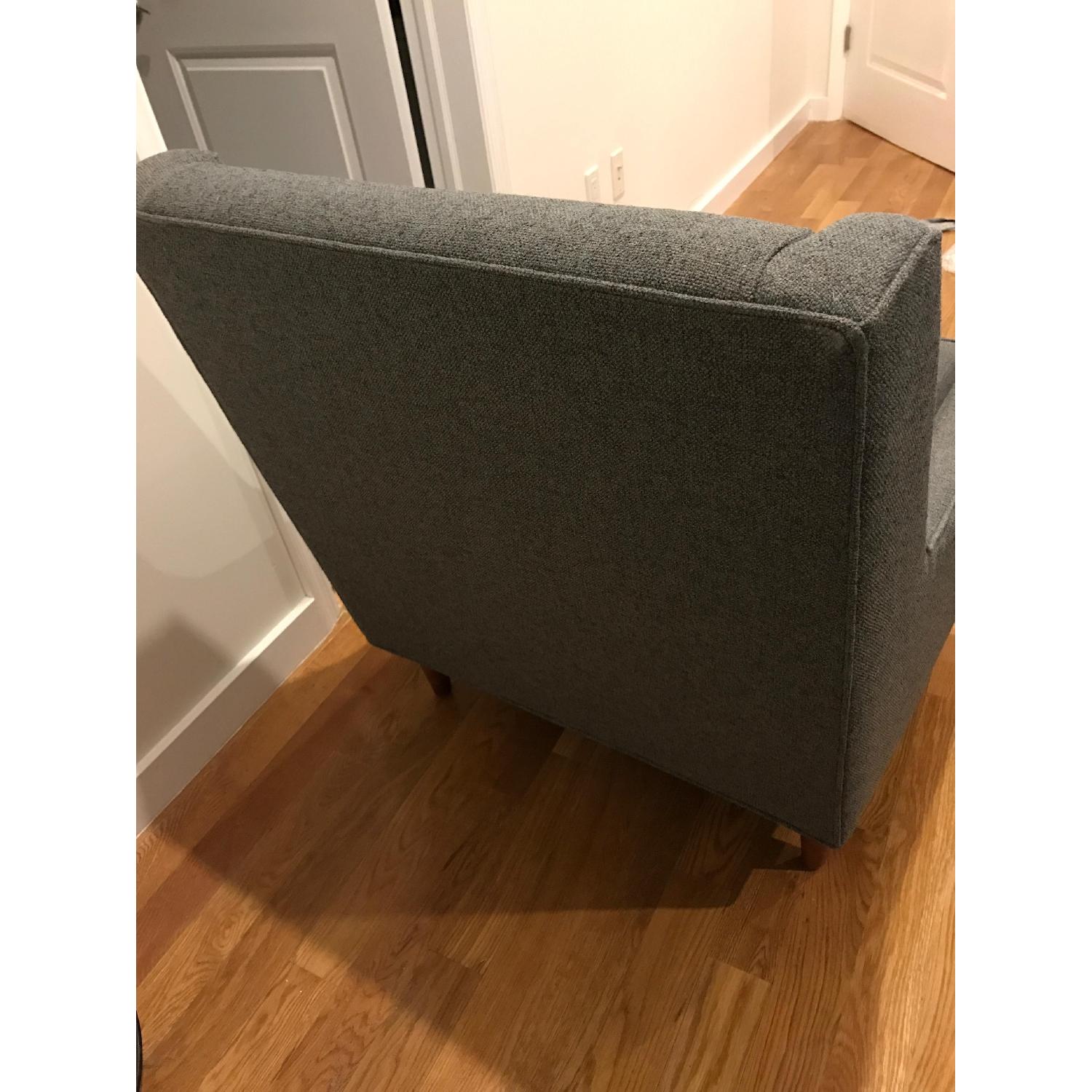 Maxwell Blake Mid Century Modern Upholstered Chair & Ottoman - image-8