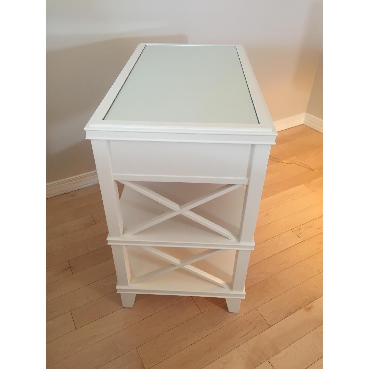 Pottery Barn Clara Wide Bedside Tables in Sky White - image-3