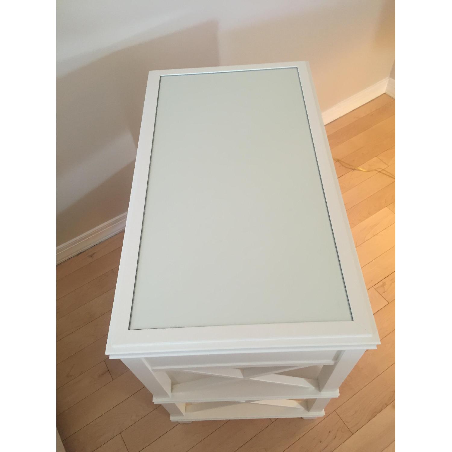 Pottery Barn Clara Wide Bedside Tables in Sky White - image-5