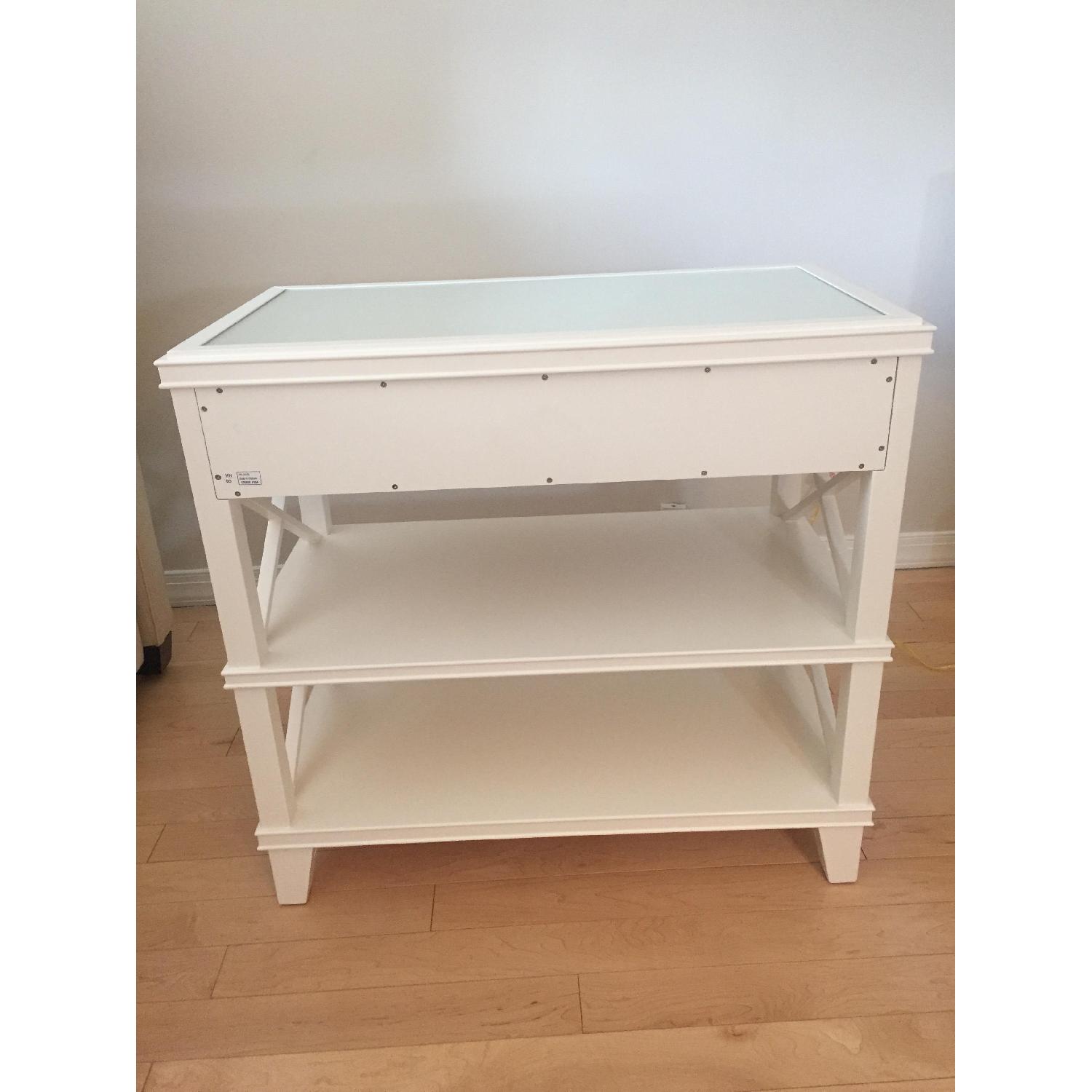 Pottery Barn Clara Wide Bedside Tables in Sky White - image-6