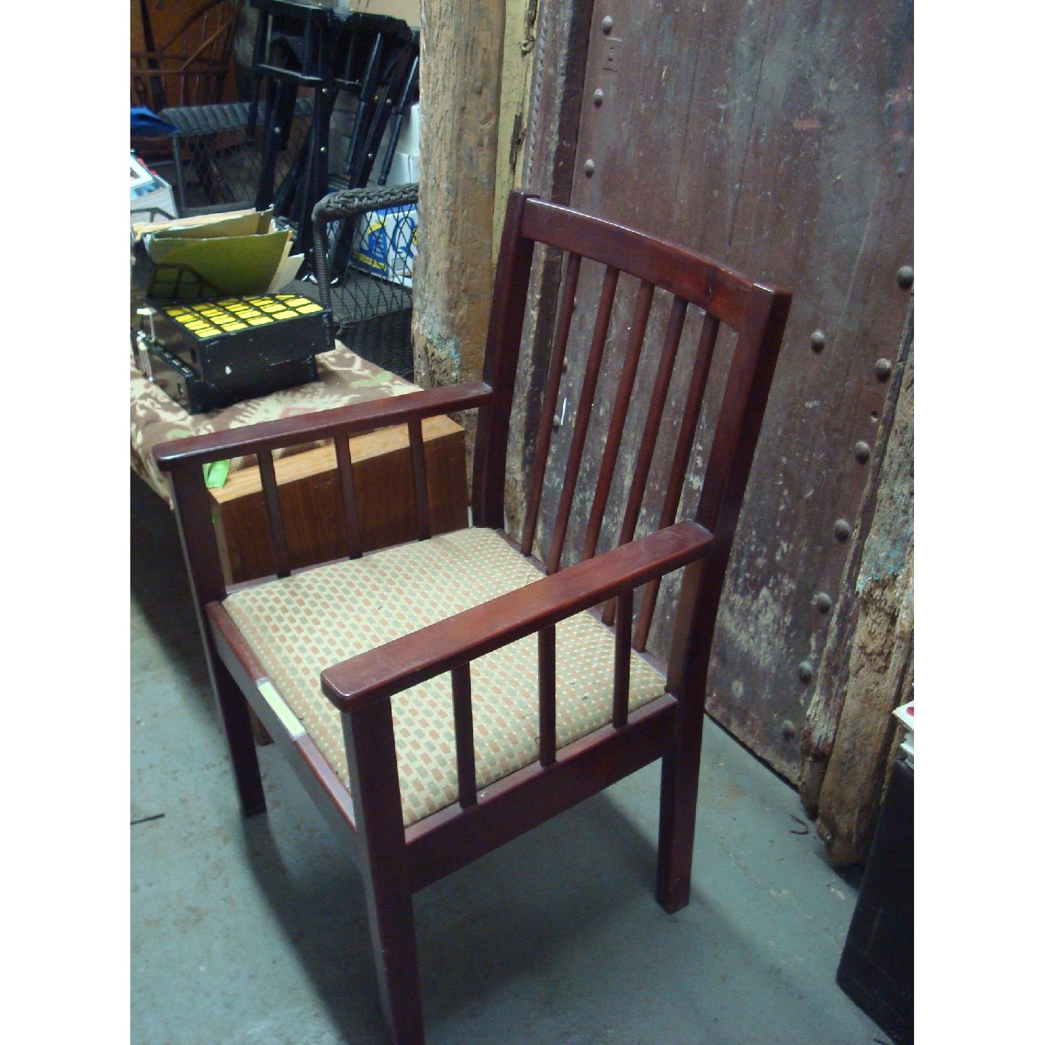 Arts & Crafts Style Cushioned Arm Chair - image-1