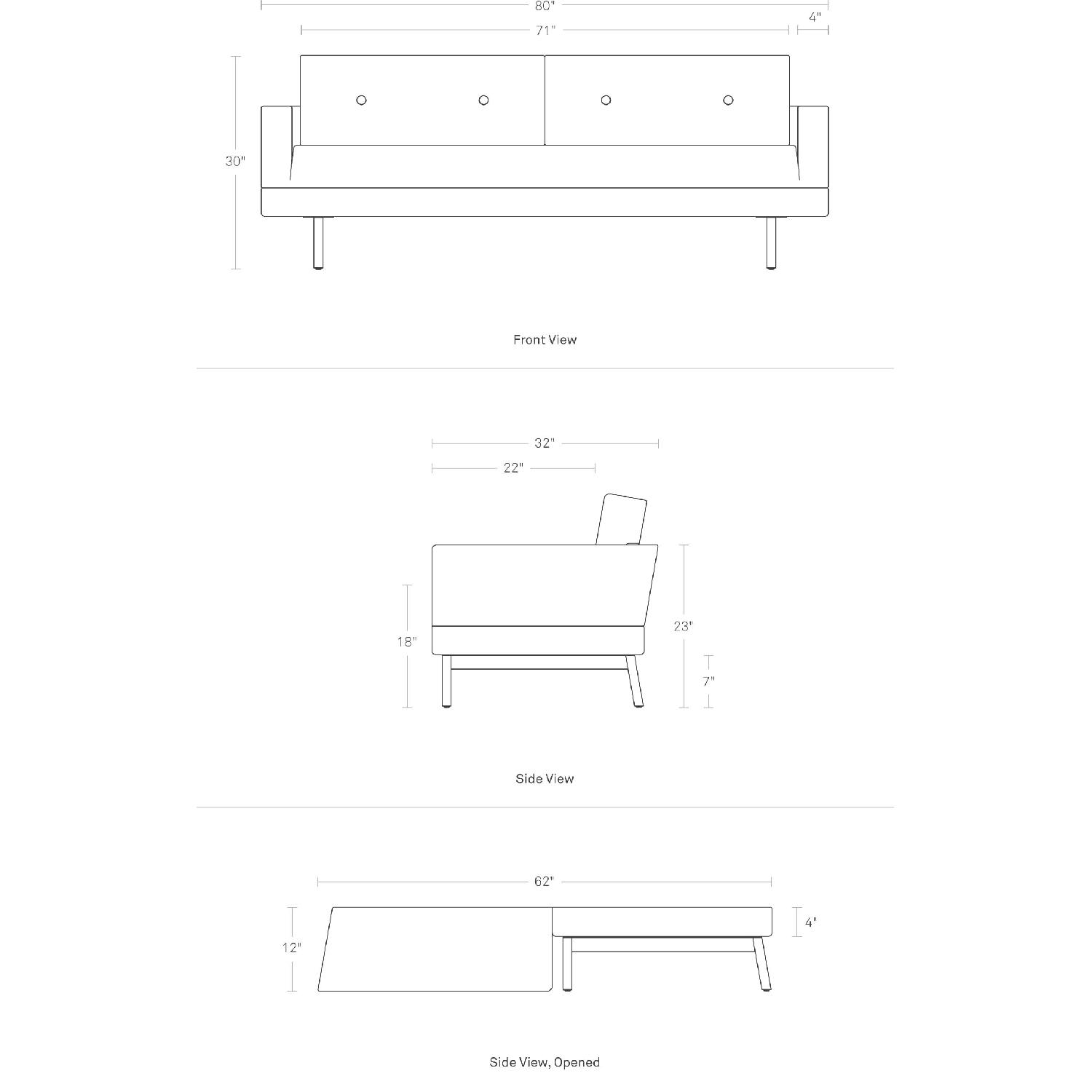 Blu Dot One Night Stand Sleeper Sofa - image-6