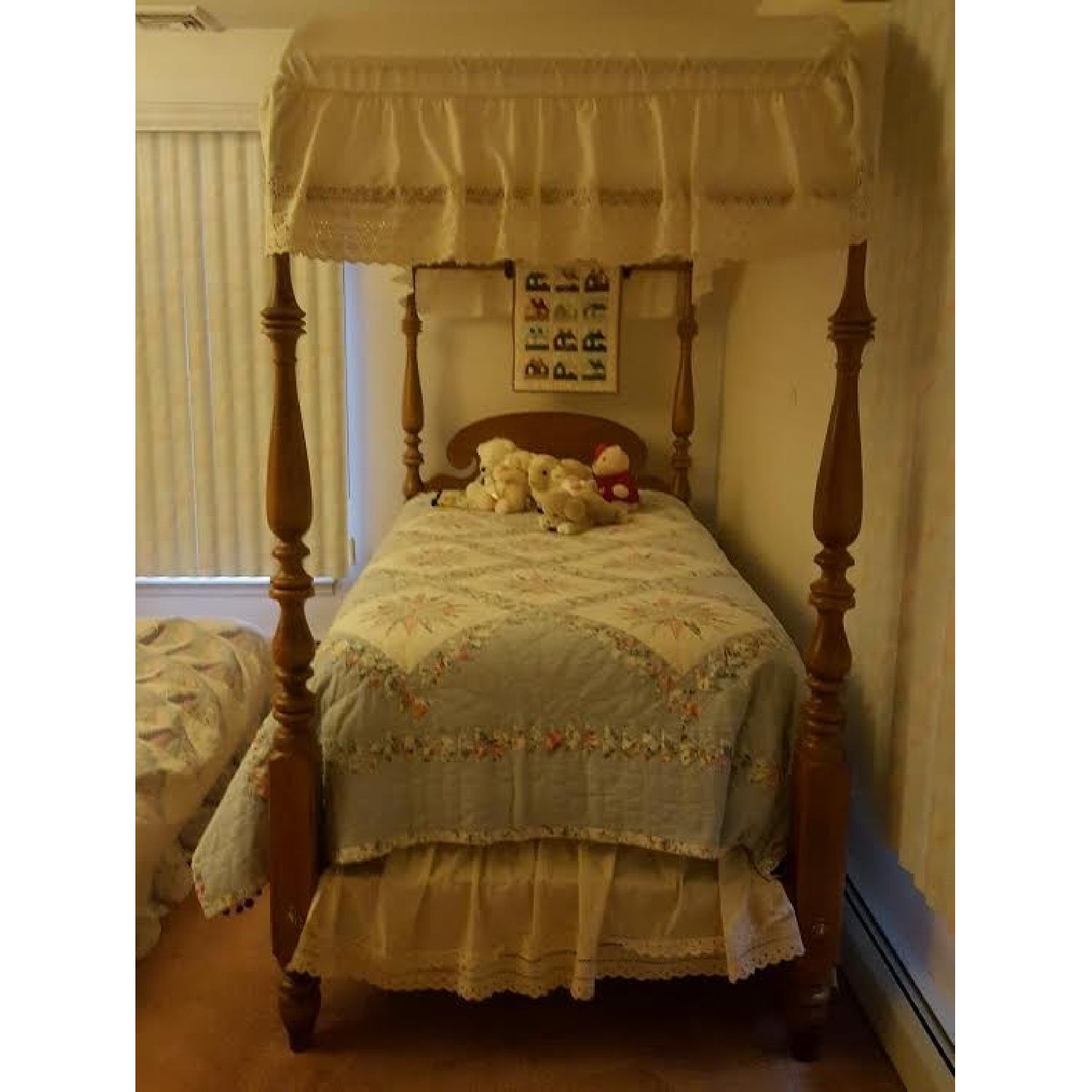Ethan Allen Canopy Twin Bed - image-1