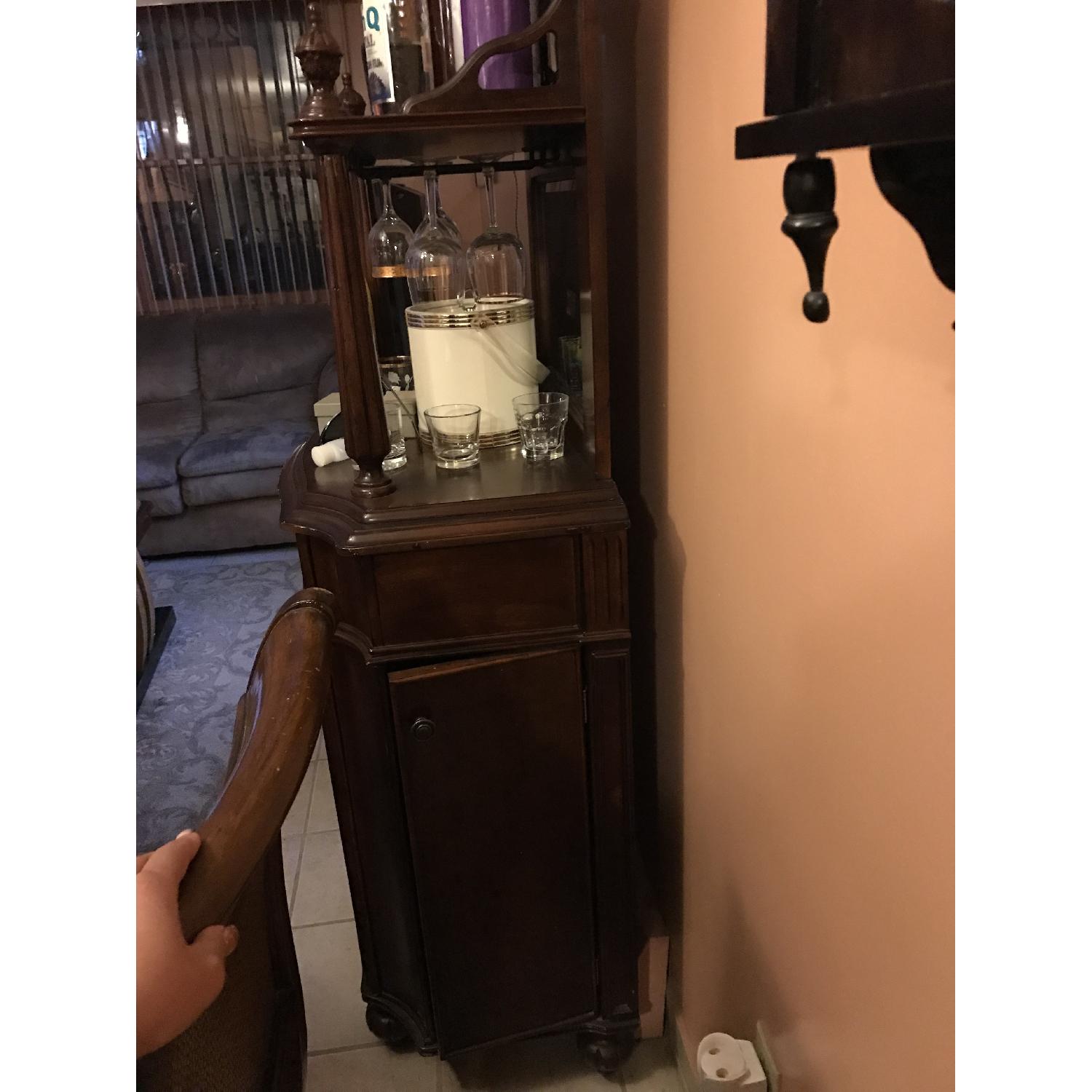 Raymour & Flanigan Cherry Wood Bar - image-3