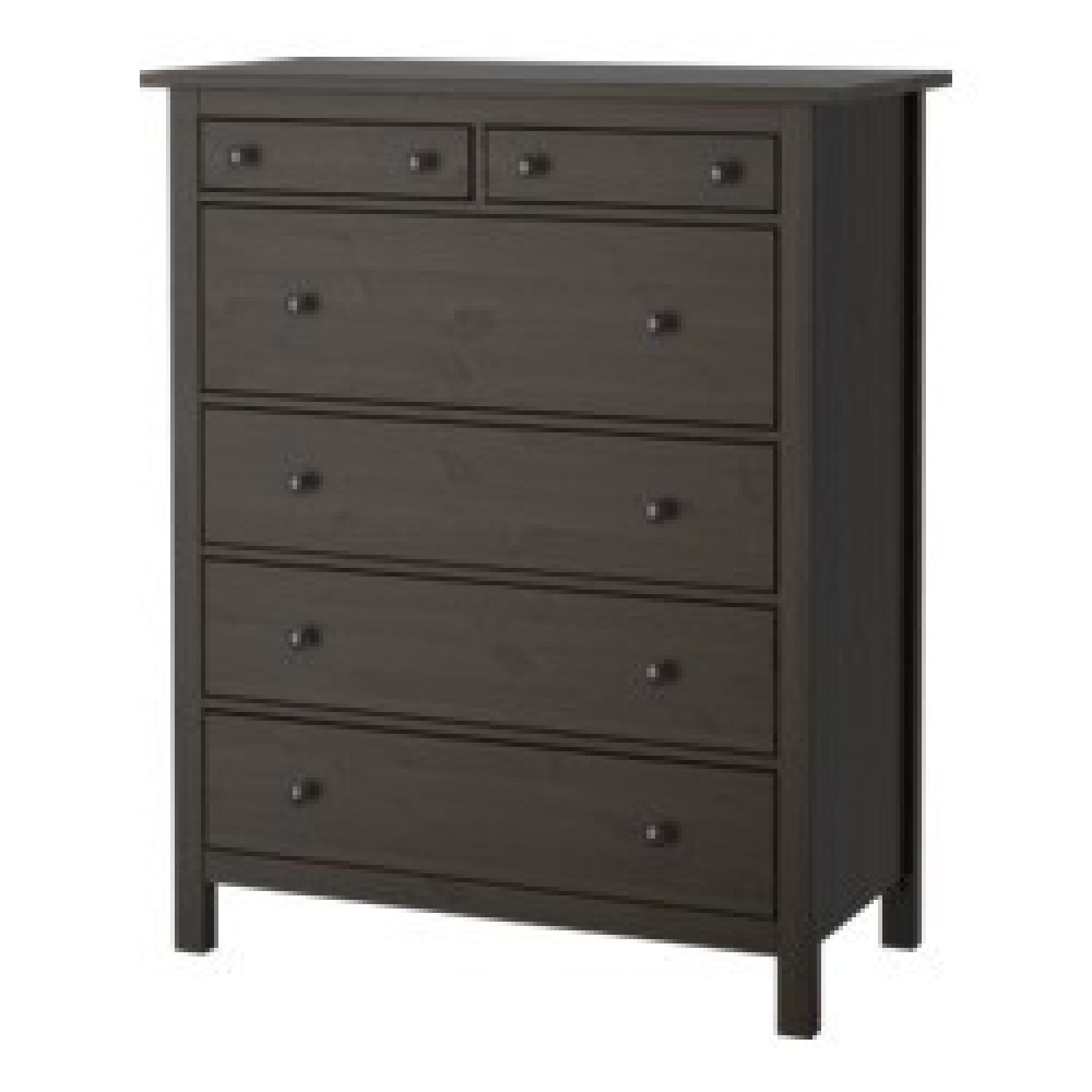 Ikea Hemnes 6-Drawer Chest in Black-Brown - image-2