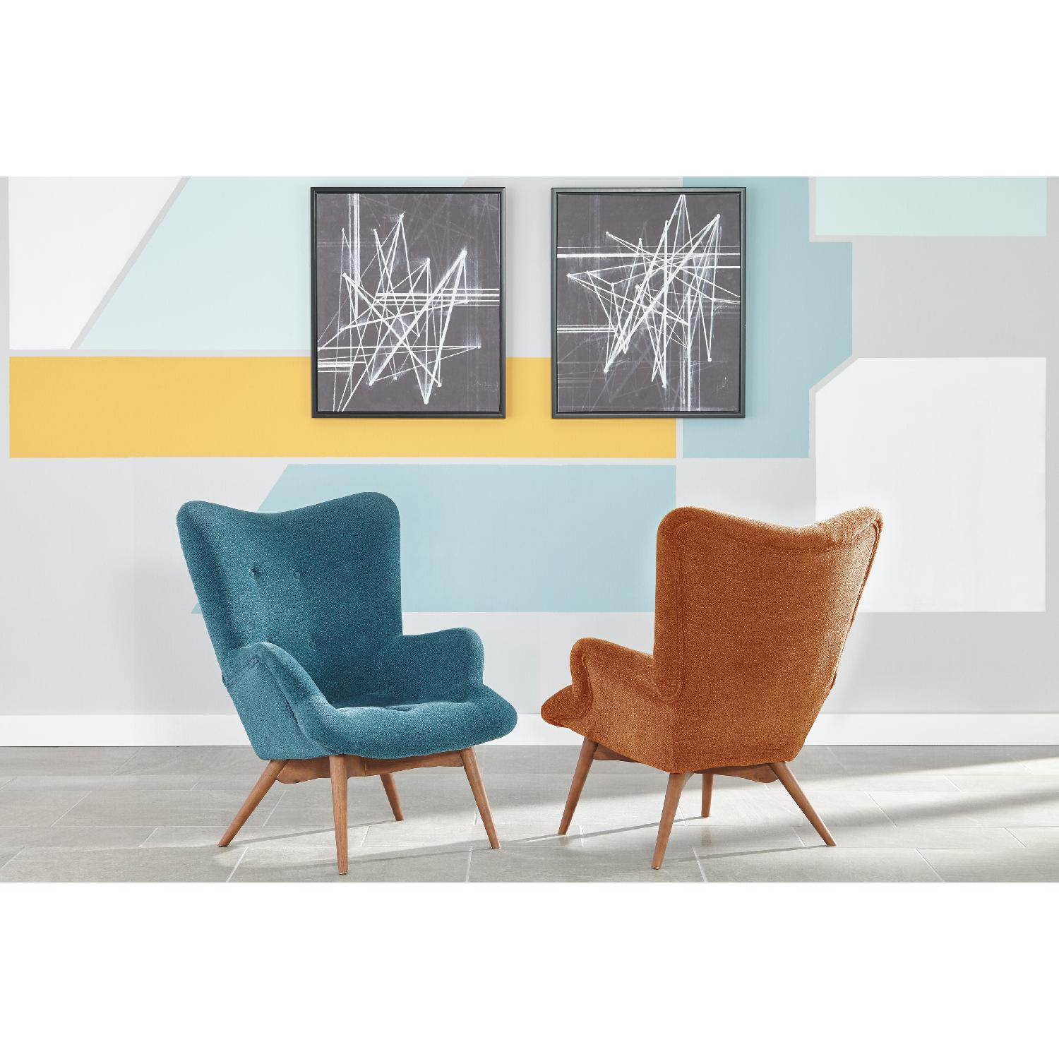 Ashley's Pelsor Contemporary Fabric Accent Chair In Orange - image-2