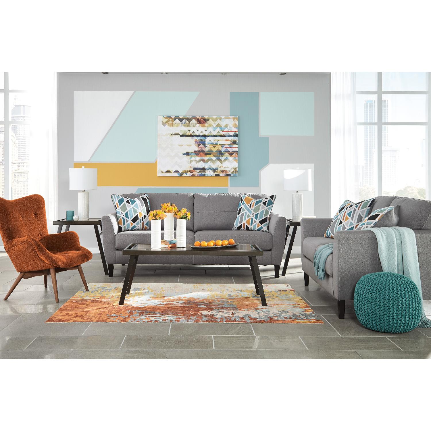 Ashley's Pelsor Contemporary Fabric Accent Chair In Orange - image-4