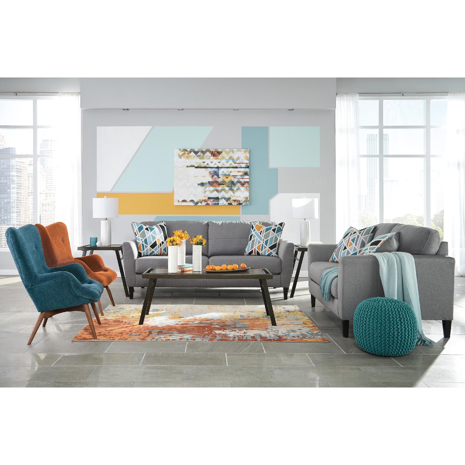Ashley's Pelsor Contemporary Fabric Accent Chair In Orange - image-5