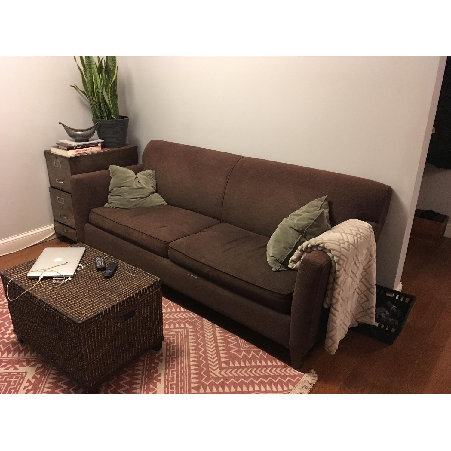 Brown Crate & Barrel Hennessy Sofa AptDeco