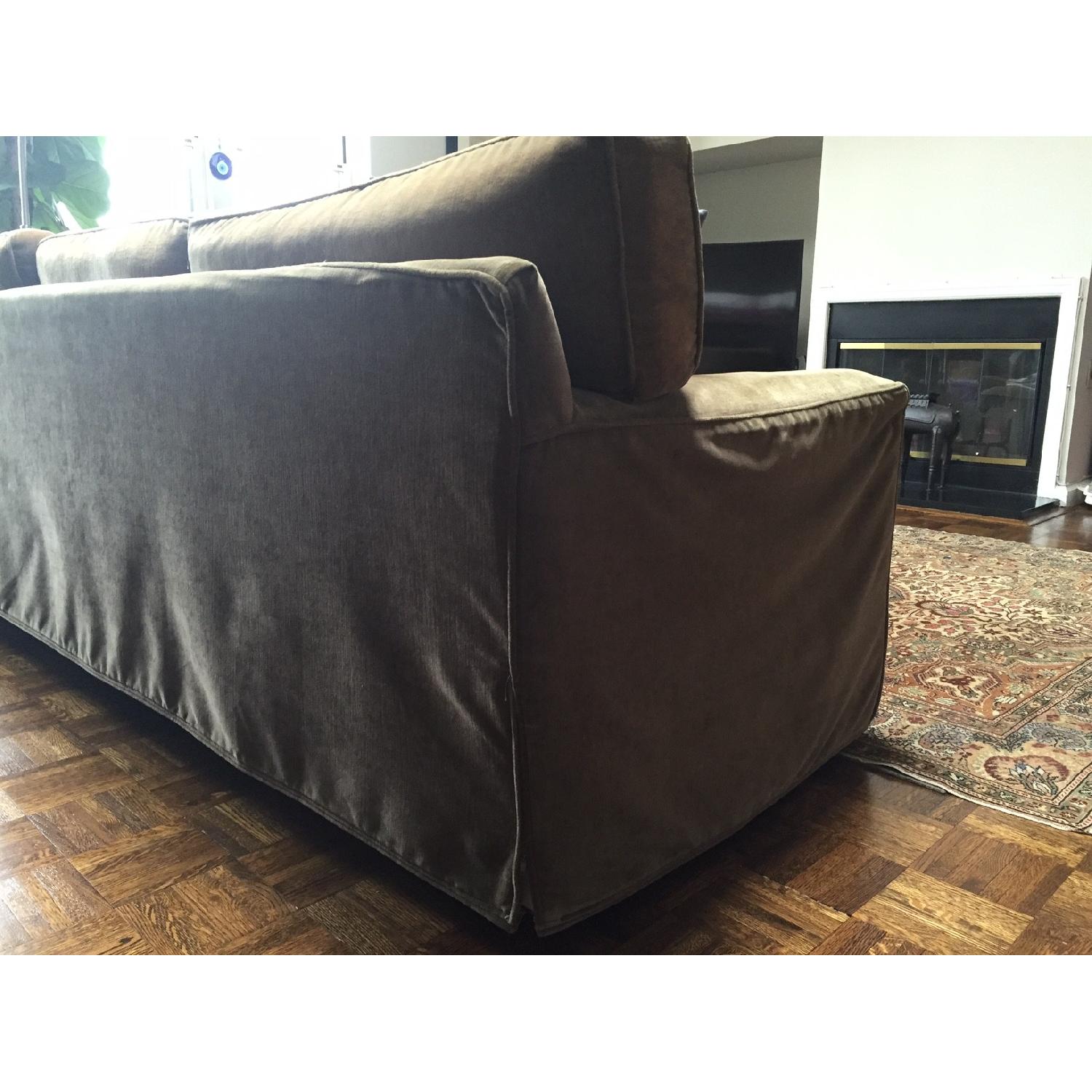 Pottery Barn Slipcovered Couch & Matching Ottoman - image-2