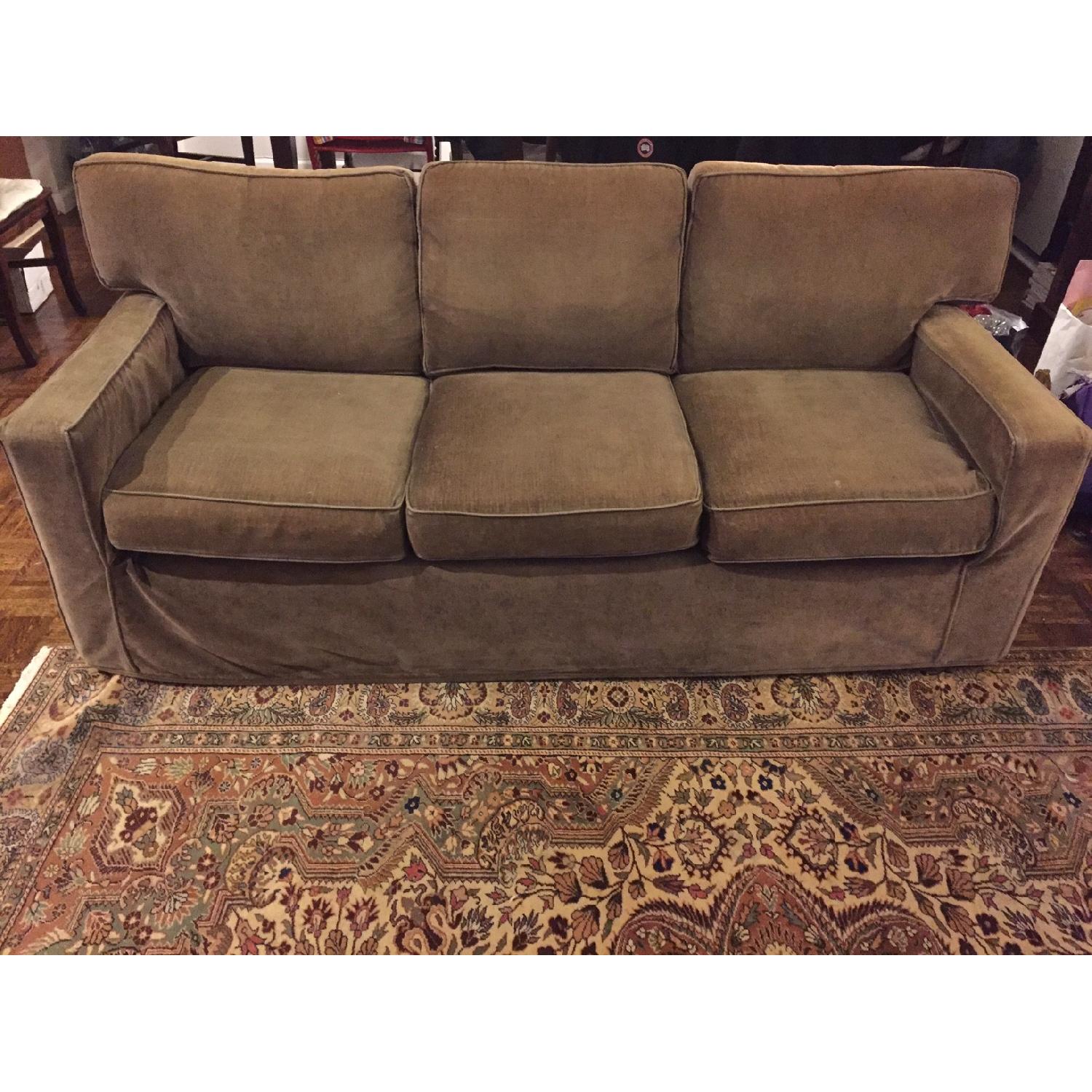 Pottery Barn Slipcovered Couch & Matching Ottoman - image-4