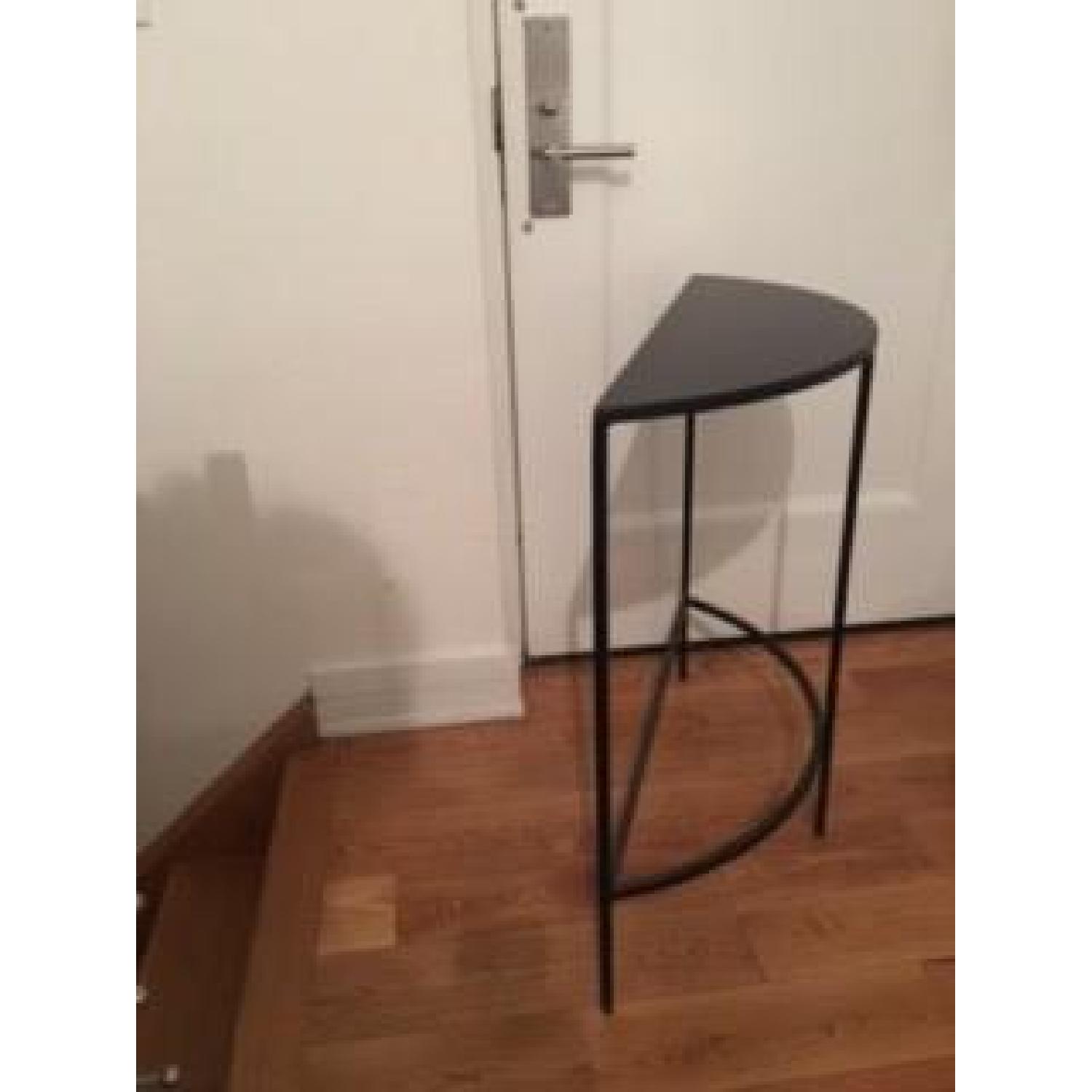 Crate & Barrel Black Metal Entry table - image-1