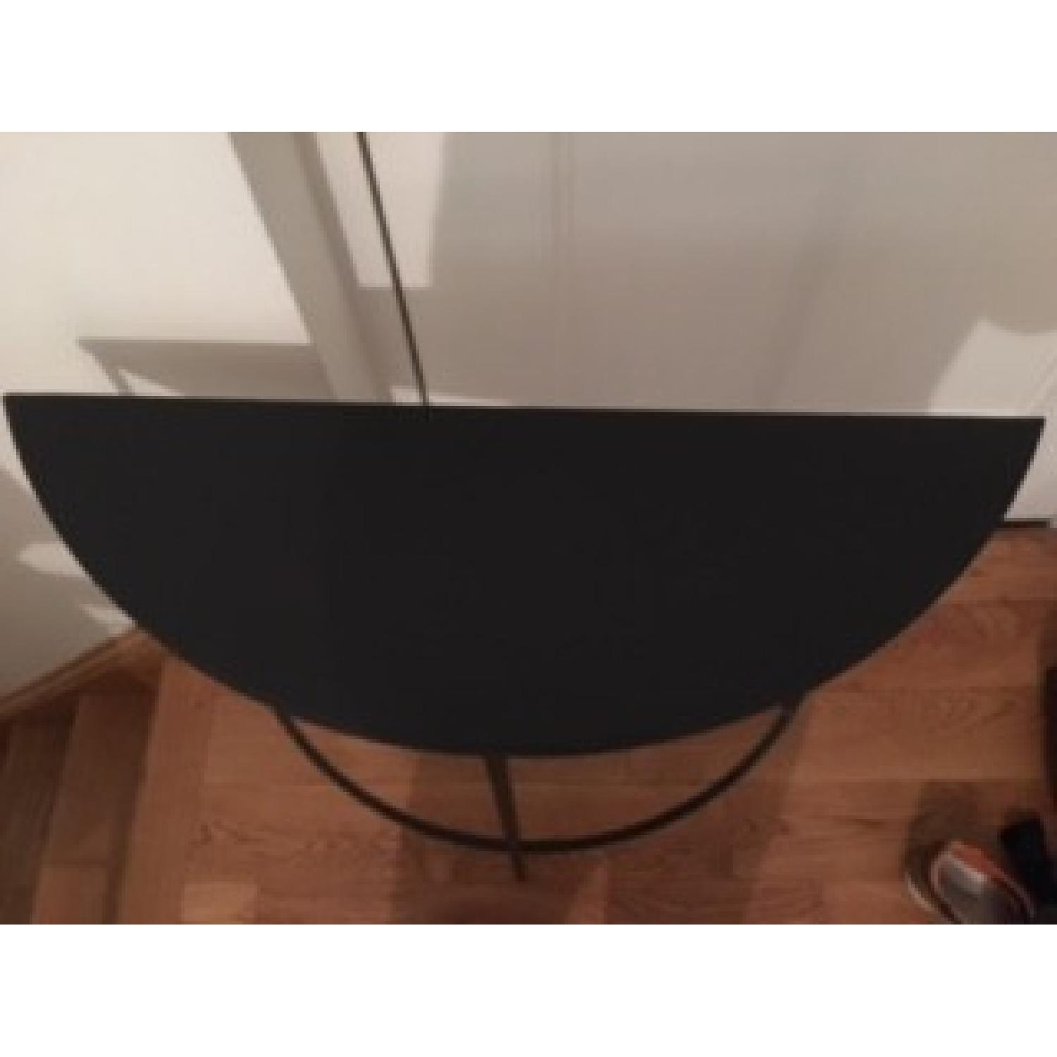 Crate & Barrel Black Metal Entry table - image-2