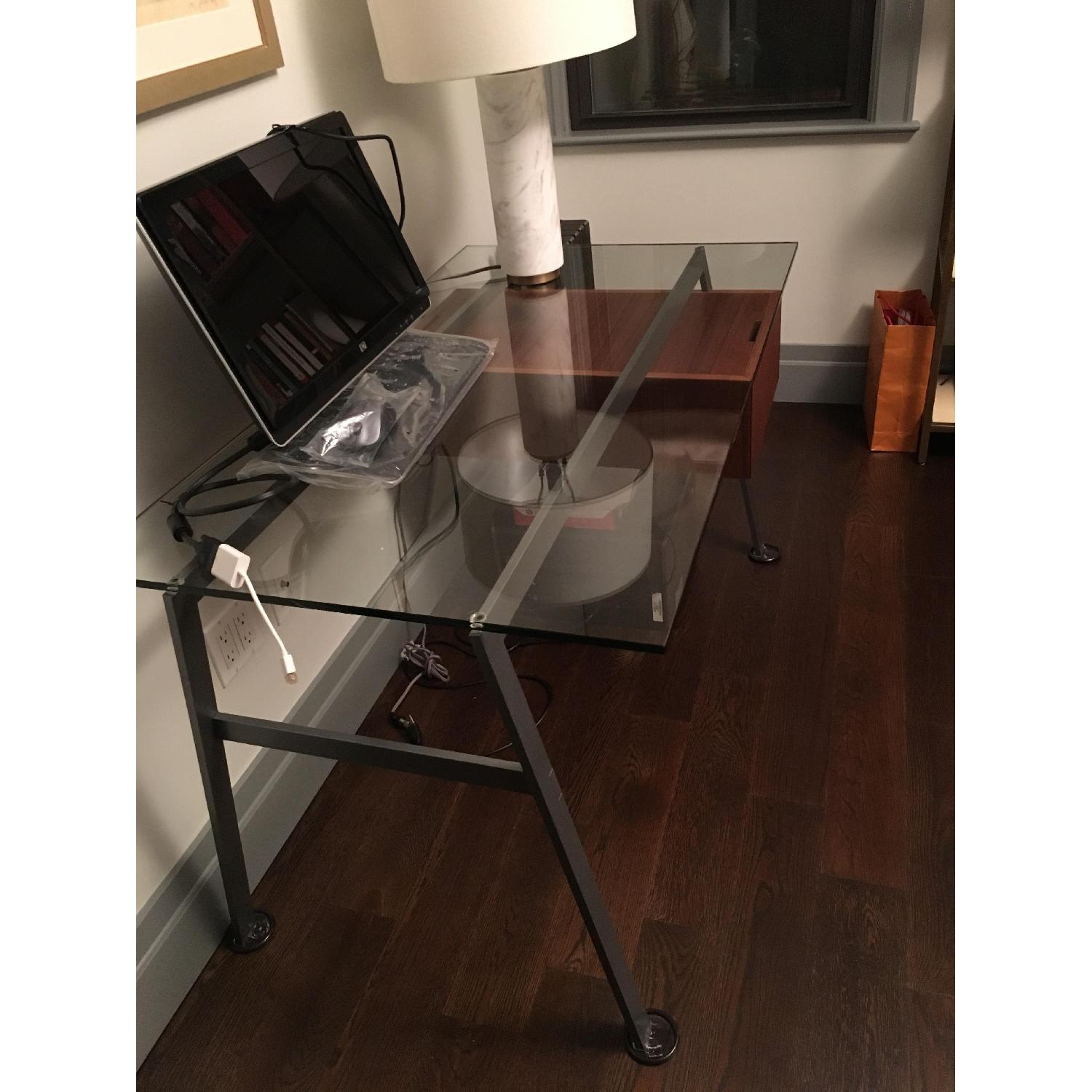 Design Within Reach Homework Desk w/ Single Drawer in Walnut - image-1