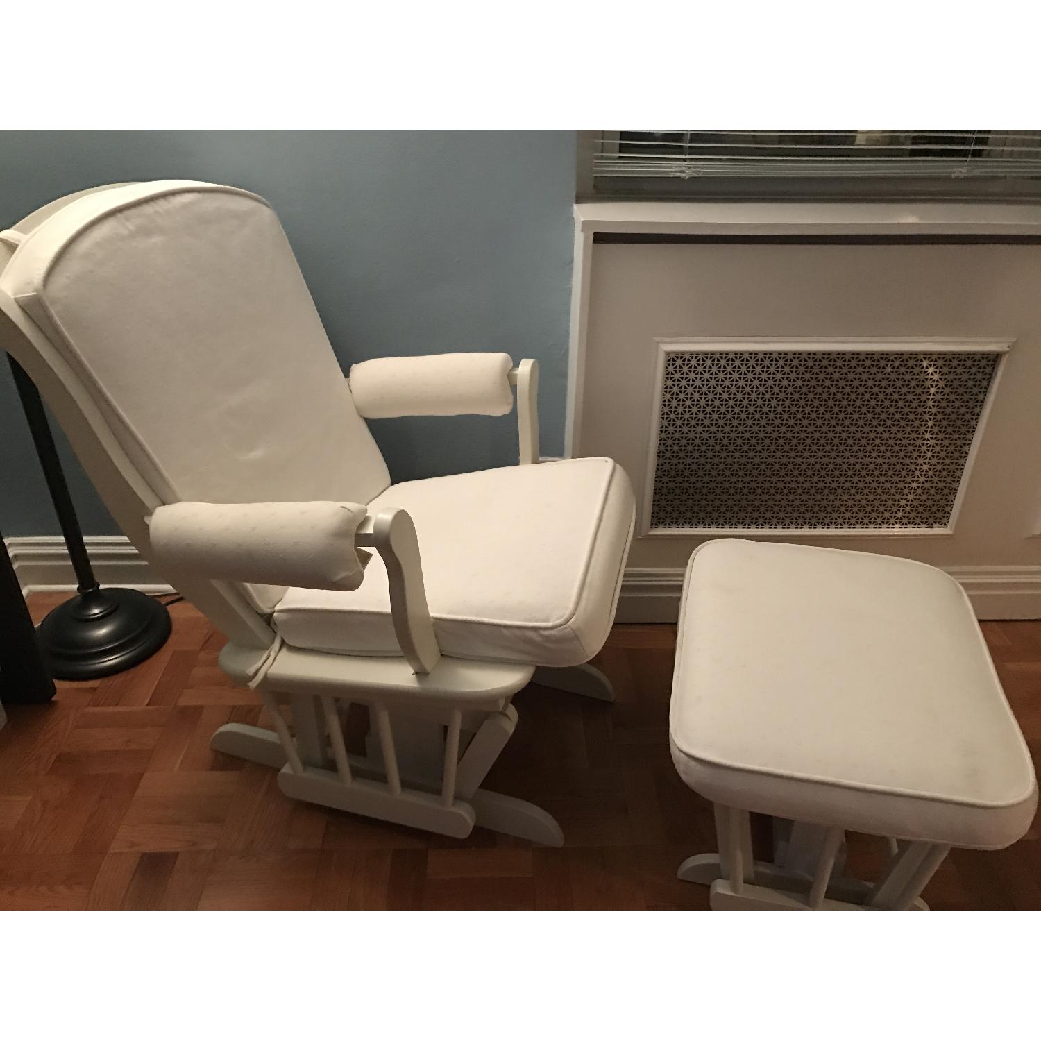Pottery Barn Sleigh Glider Rocker & Foot Rest - image-1