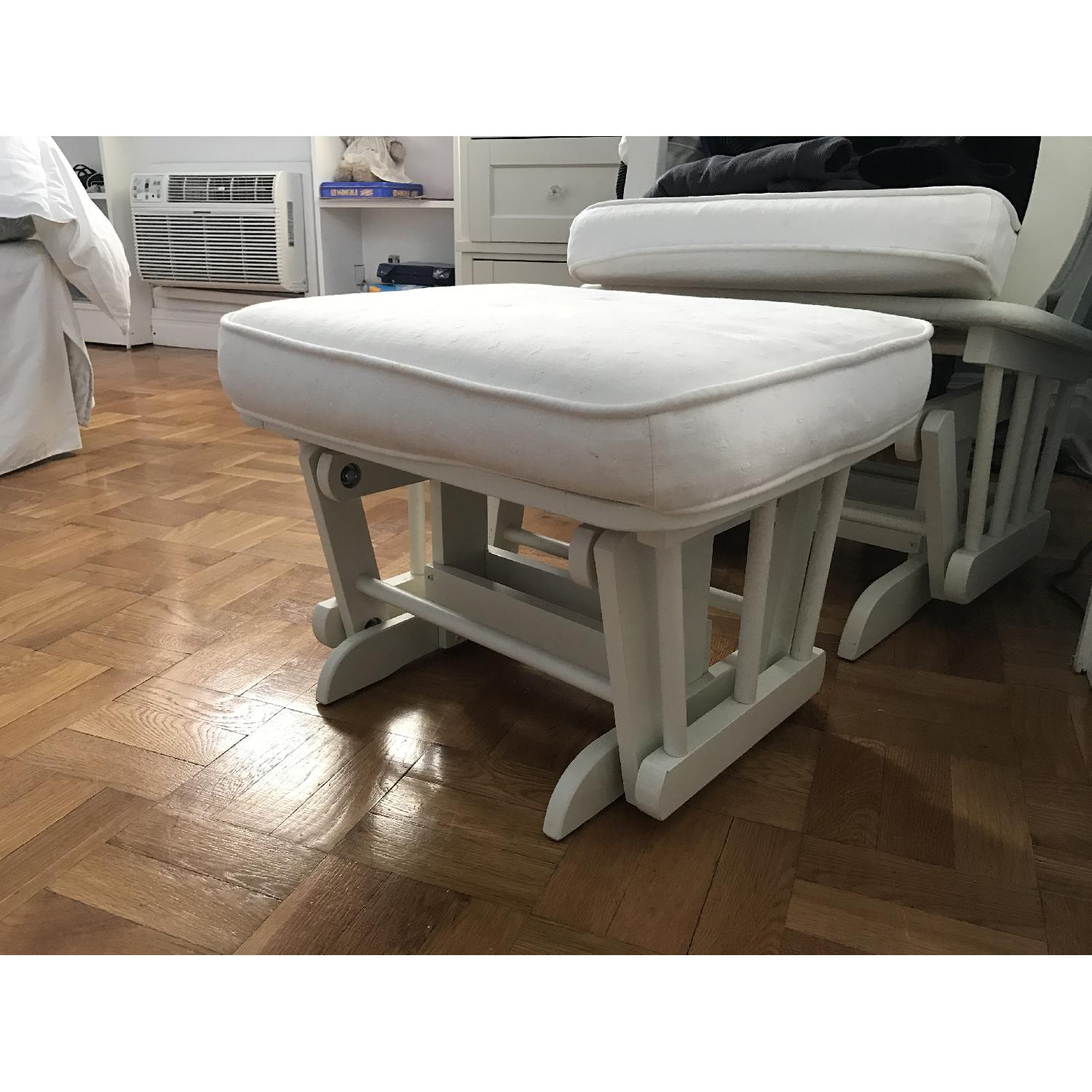 Pottery Barn Sleigh Glider Rocker & Foot Rest - image-3