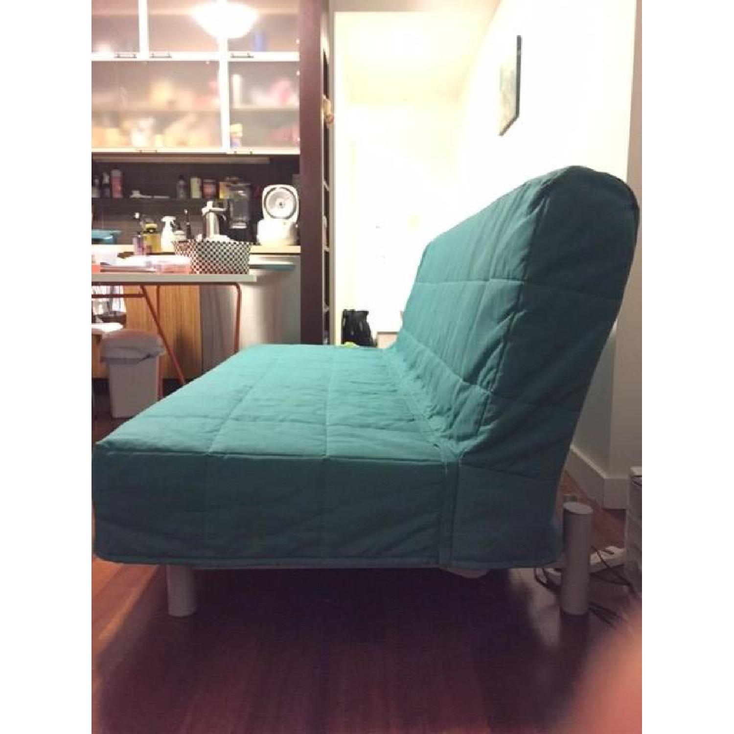 Ikea Beddinge Lovas Sleeper Sofa in Knisa Turquoise - image-3