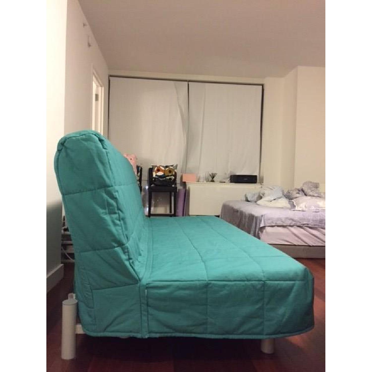 Ikea Beddinge Lovas Sleeper Sofa in Knisa Turquoise - image-4