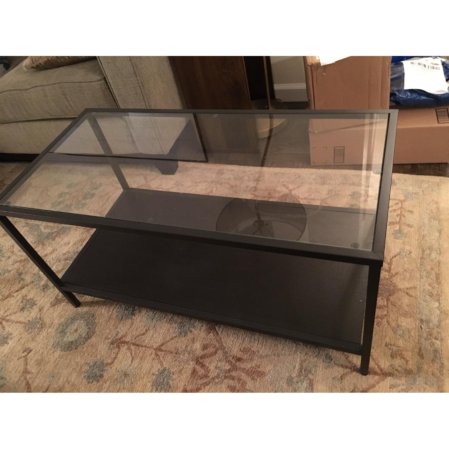Ikea Metal & Glass Coffee Table AptDeco