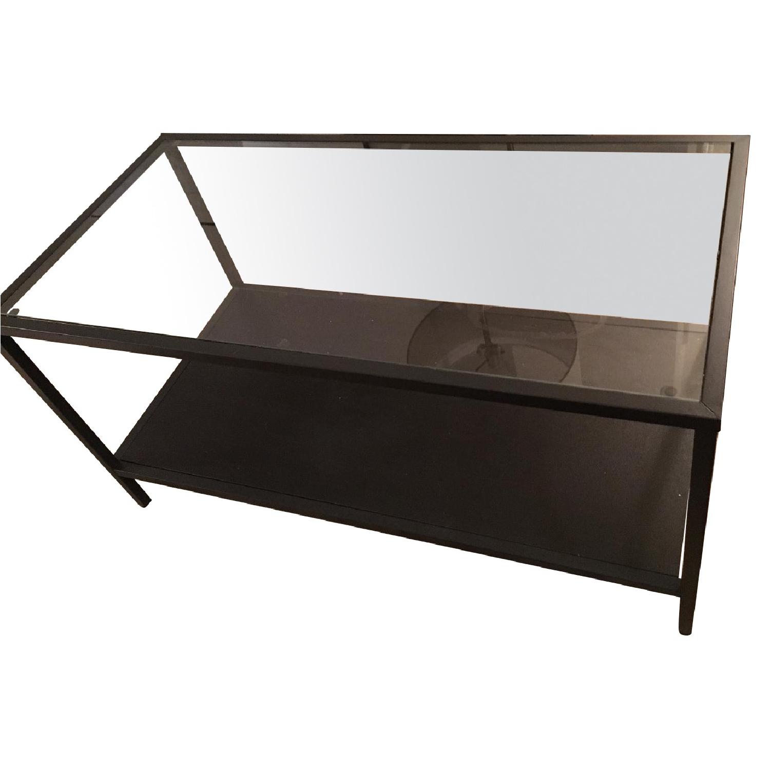 Ikea Metal & Glass Coffee Table AptDeco
