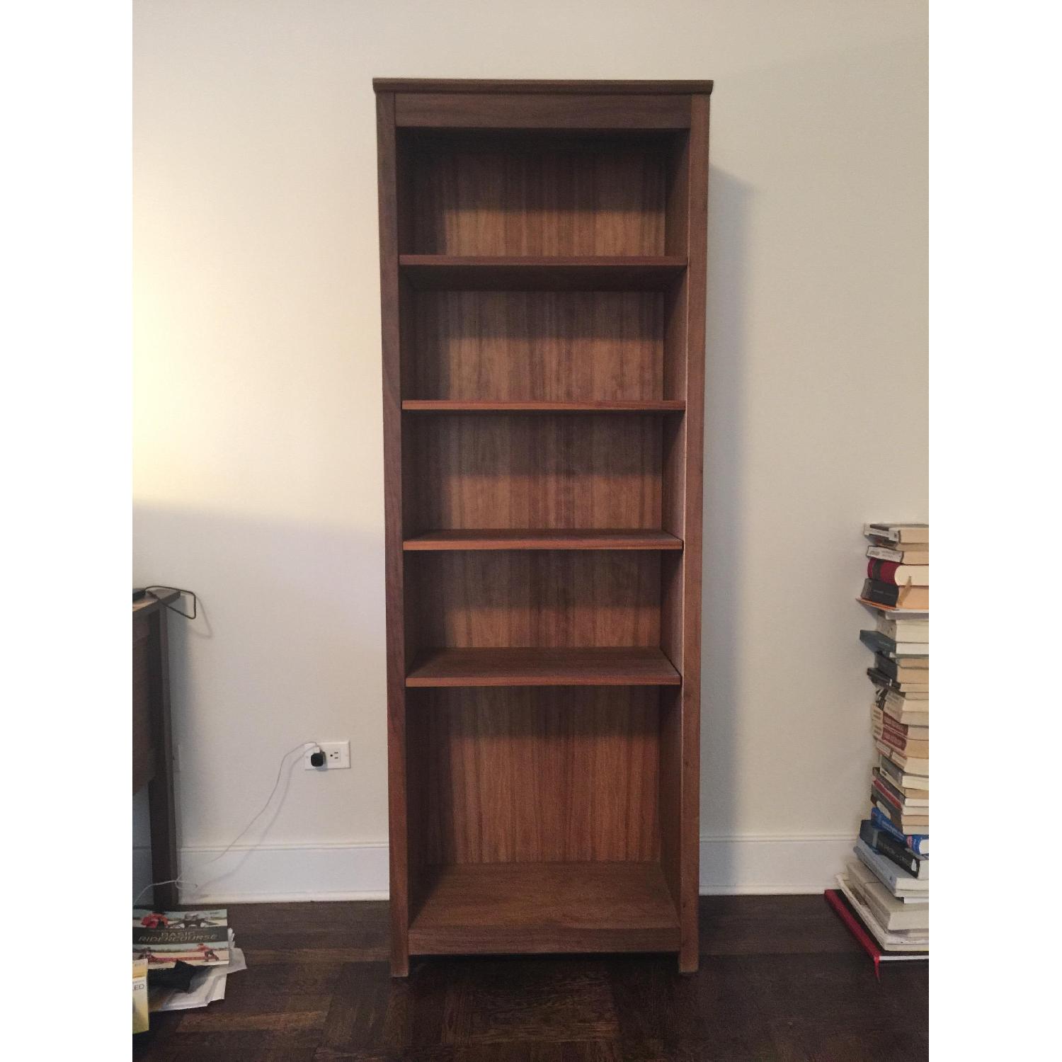 Crate & Barrel Ainsworth Walnut Bookcase - image-1